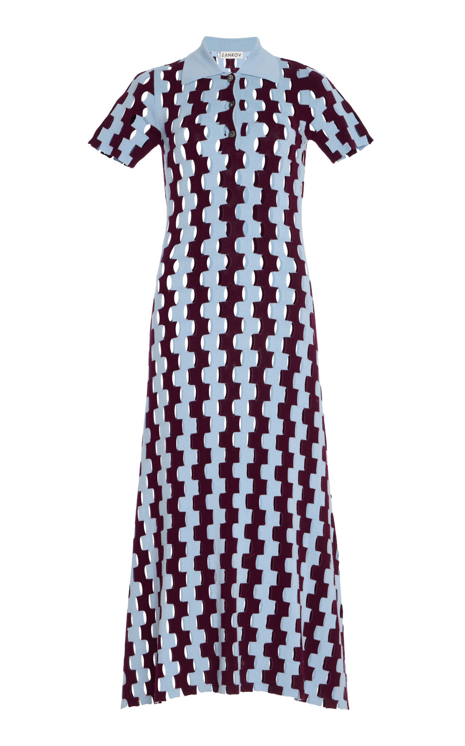 ZANKOV Exclusive Margerite Merino Wool Dress - Burgundy - XS - Women's Clothing