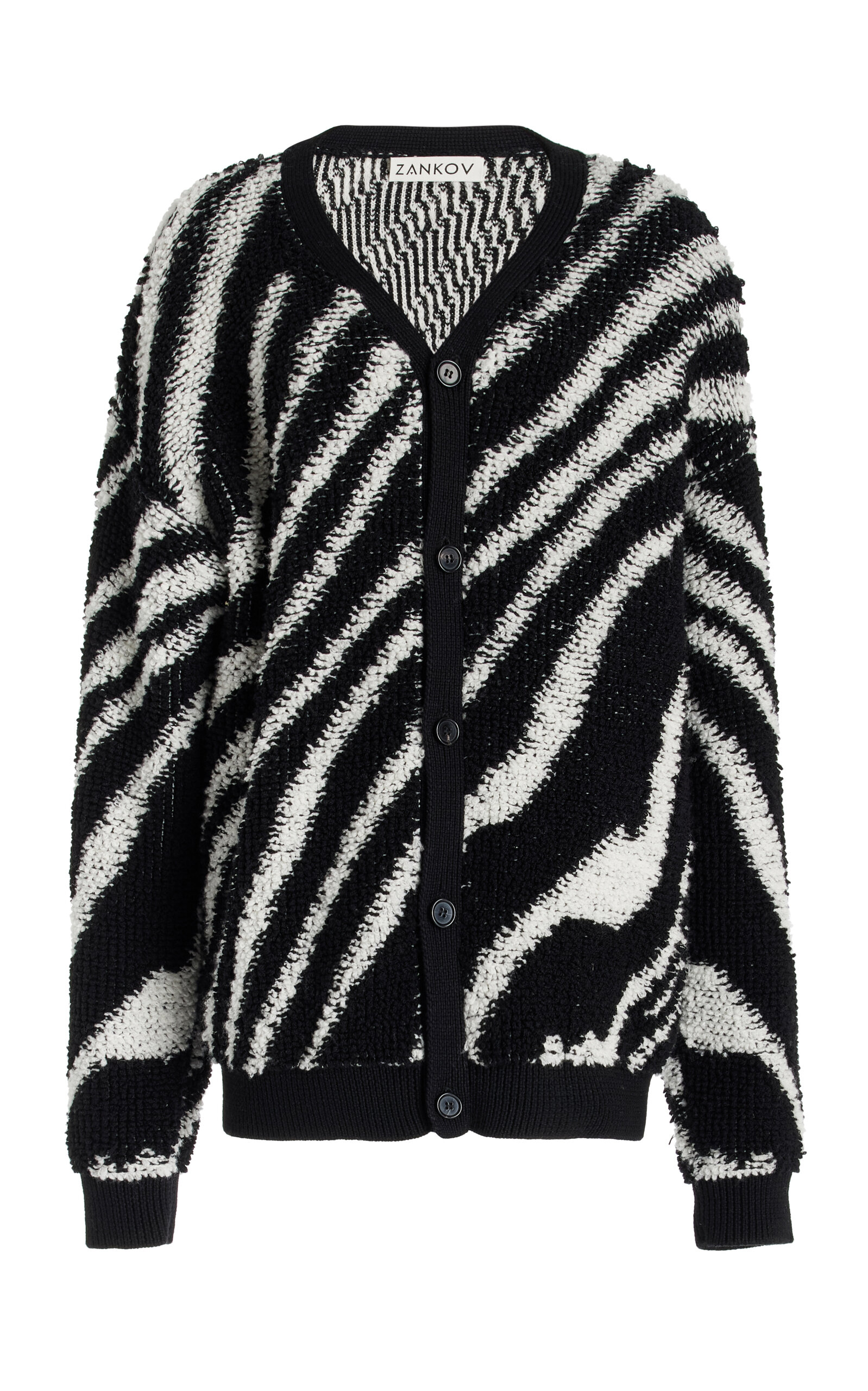 ZANKOV Christian Merino Wool Cardigan - Animal - L/XL