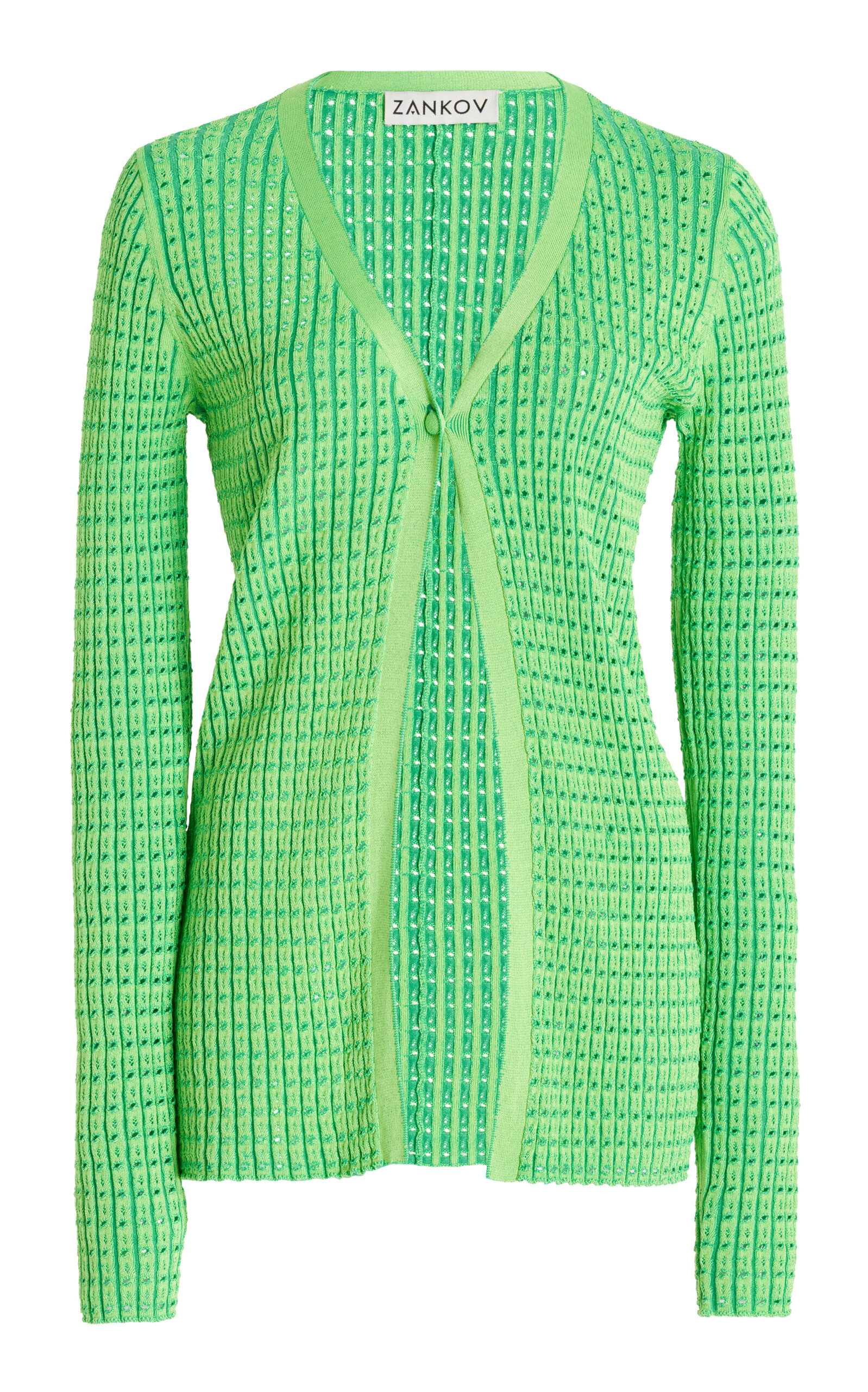 Zankov Elise Knitted Cardigan In Green