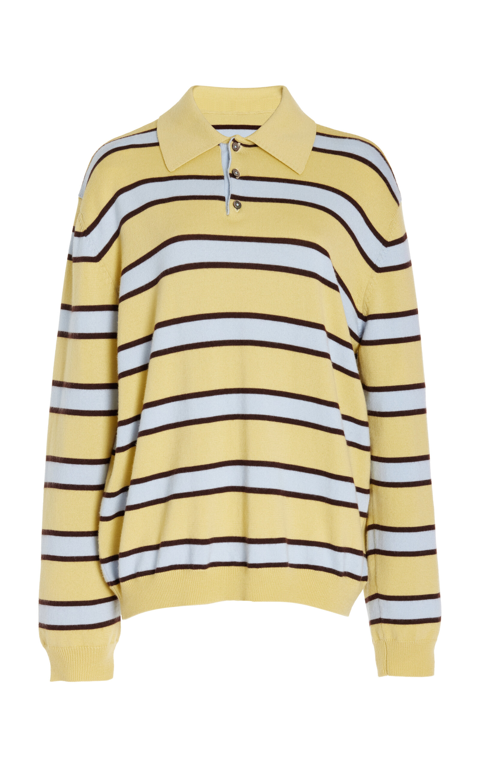 ZANKOV Ryan Merino Wool Polo Top - Yellow - L/XL