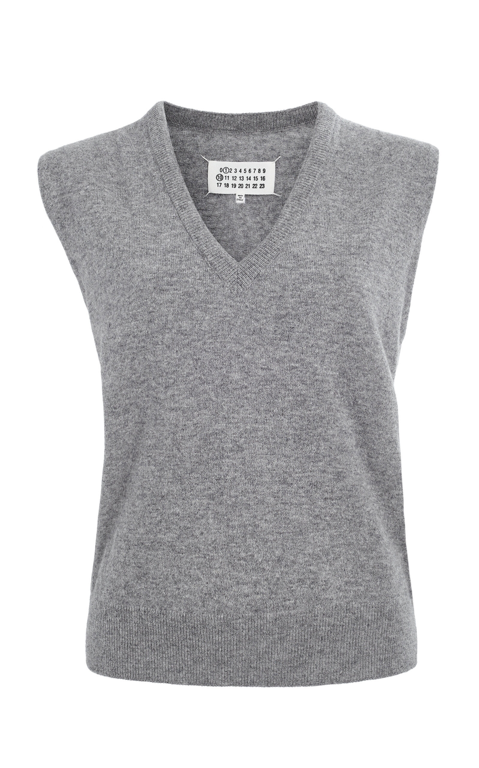 Shop Maison Margiela Wool Gilet In Grey