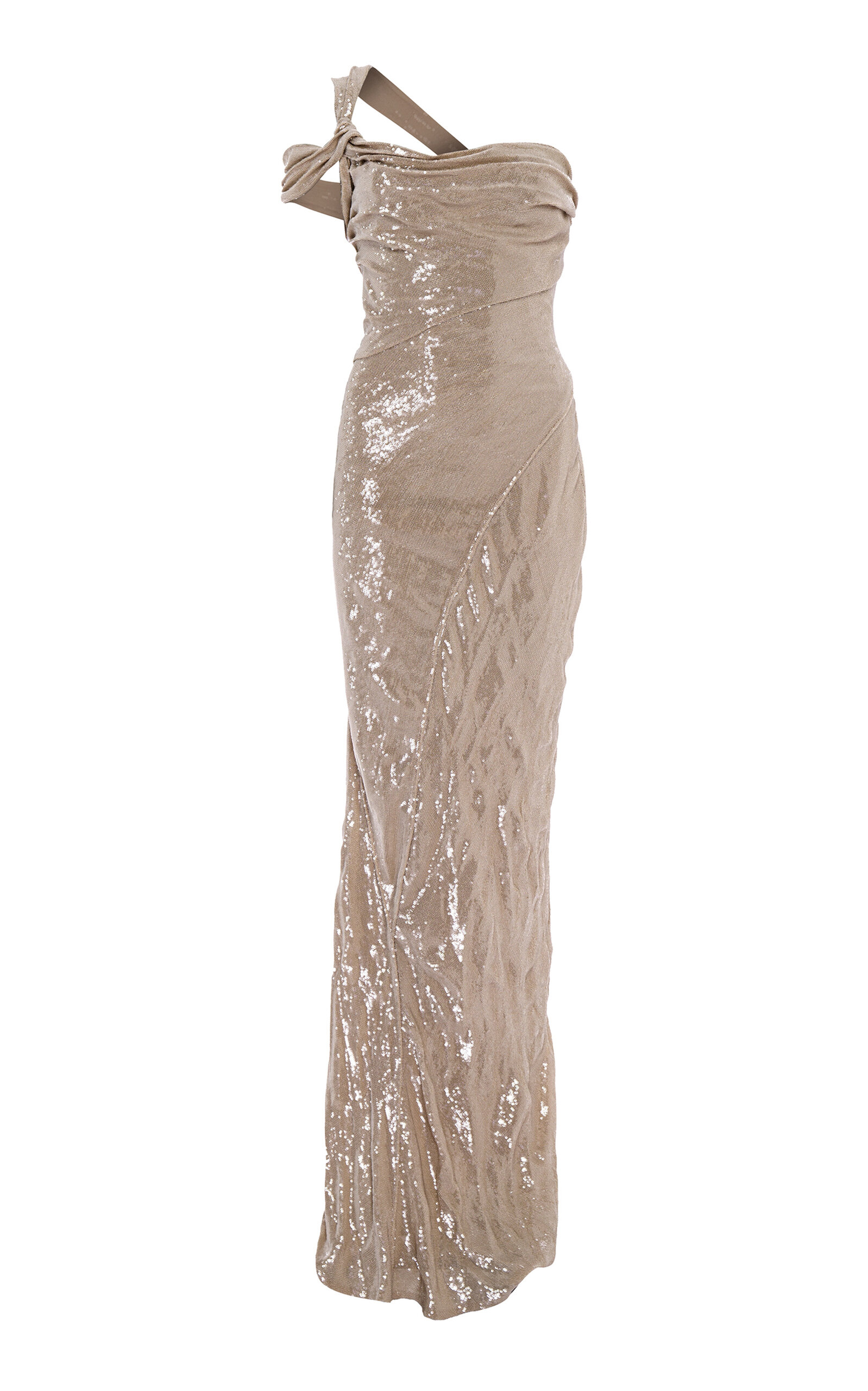 Marmar Halim Twisted Sequined Silk Gown