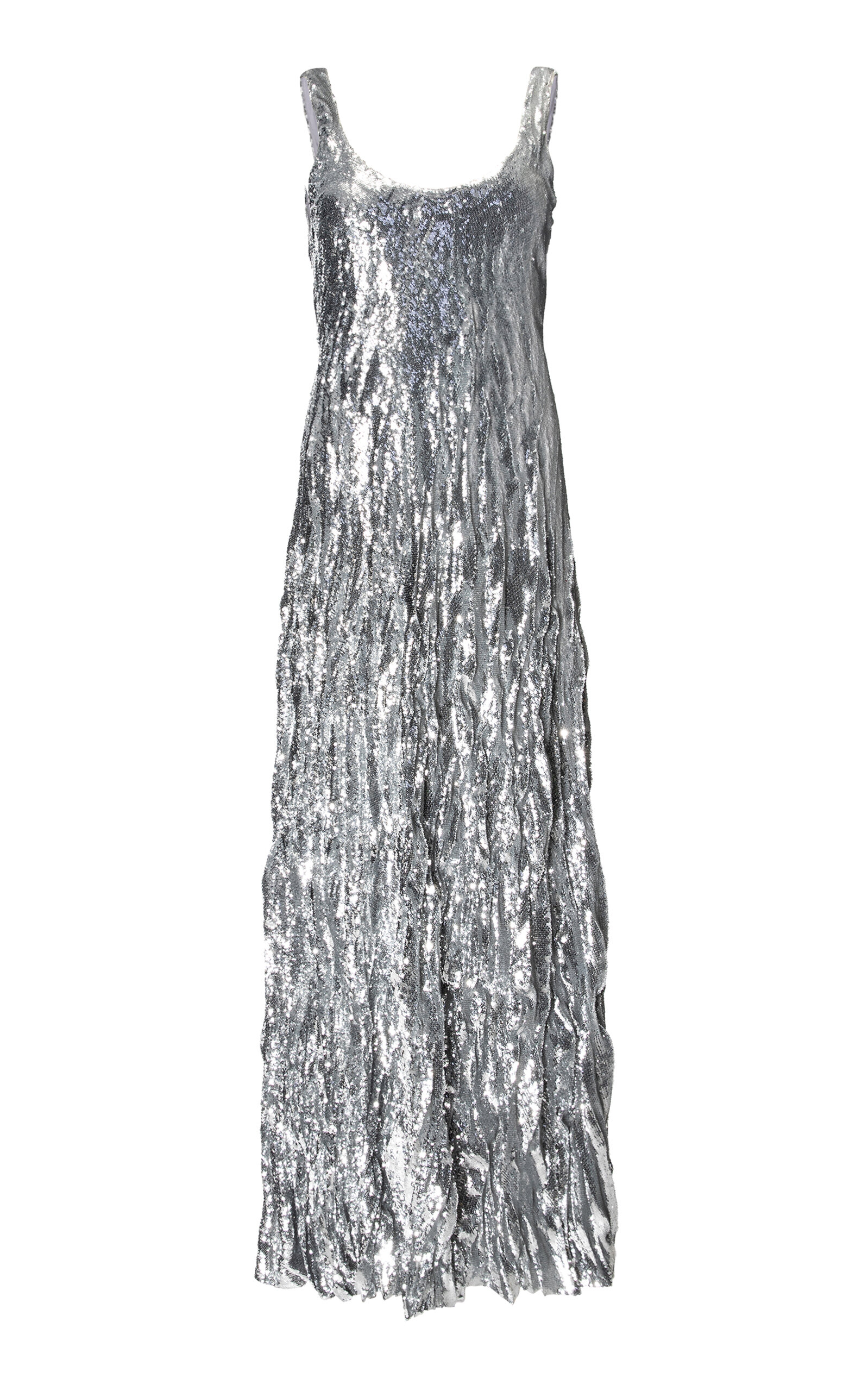 Marmar Halim Sequined Crinkled Silk Gown