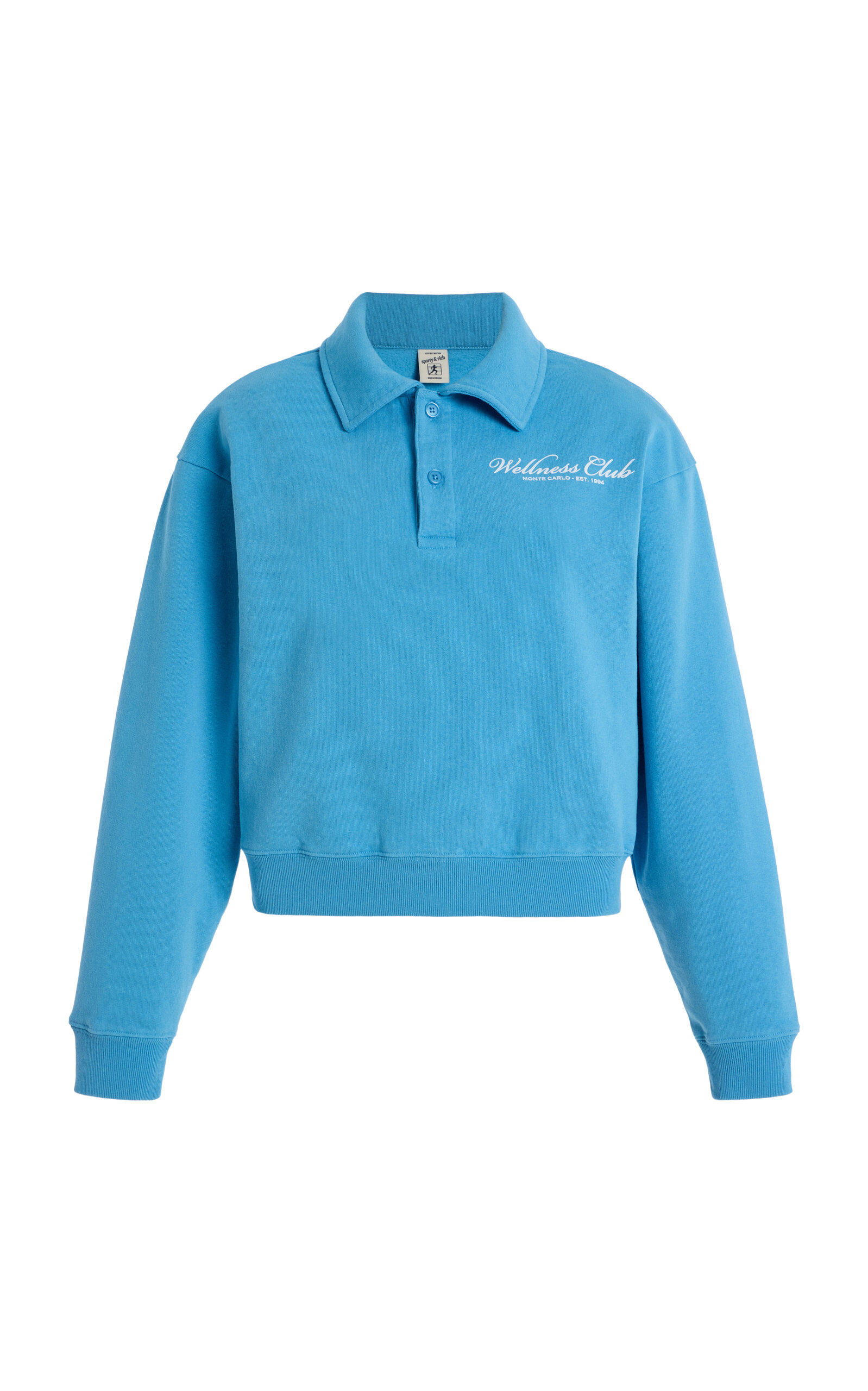 Sporty & Rich Wellness Club Cotton Polo Sweatshirt