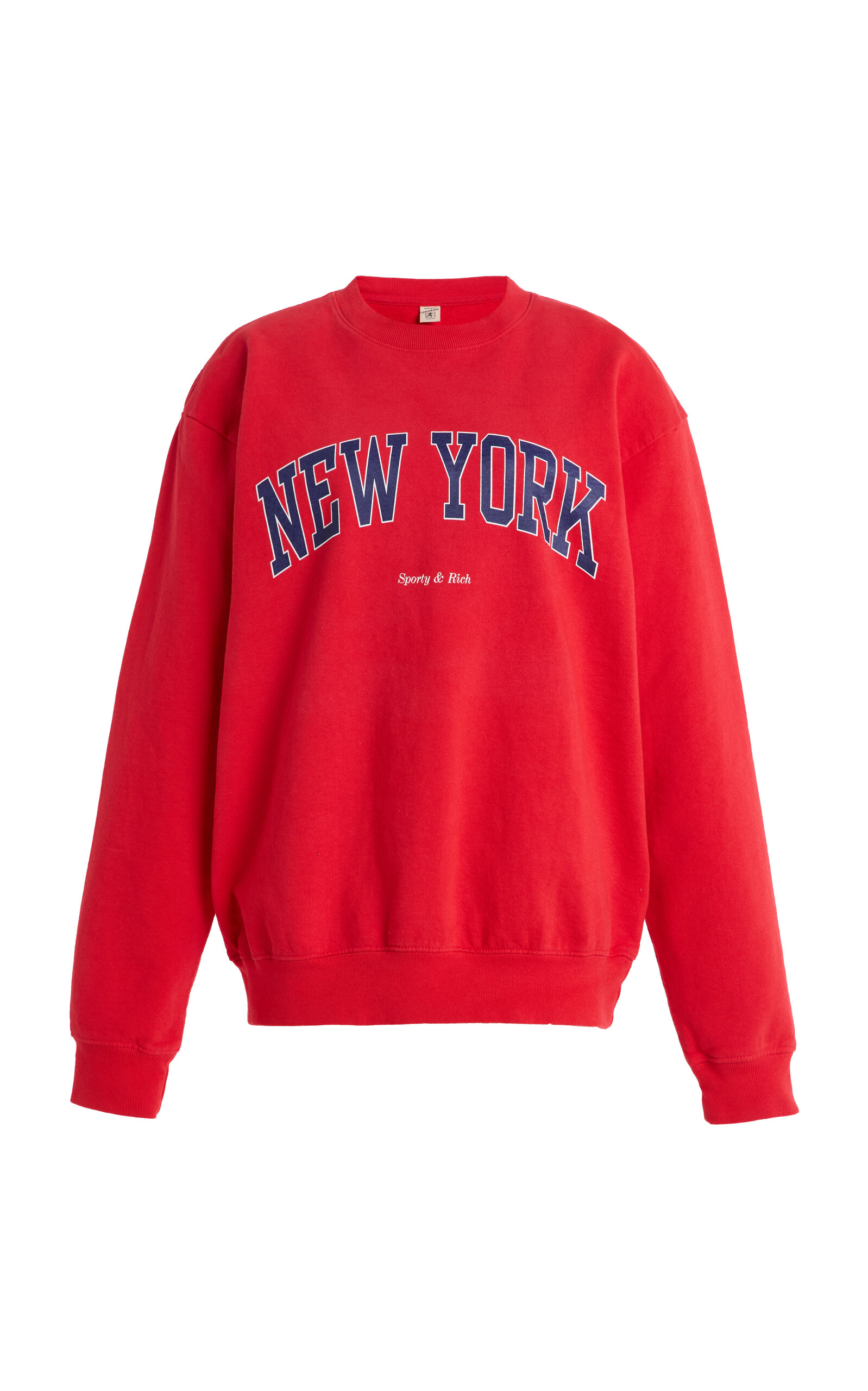 Sporty & Rich New York Cotton Ivy Sweatshirt - Red - XS