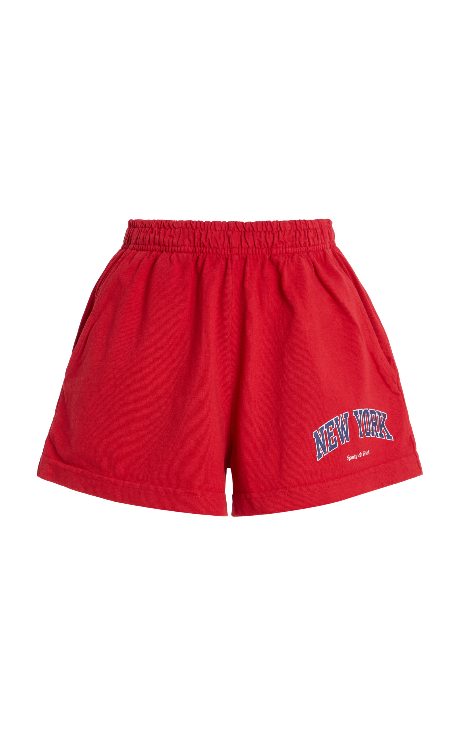 Sporty & Rich New York Ivy Cotton Disco Shorts