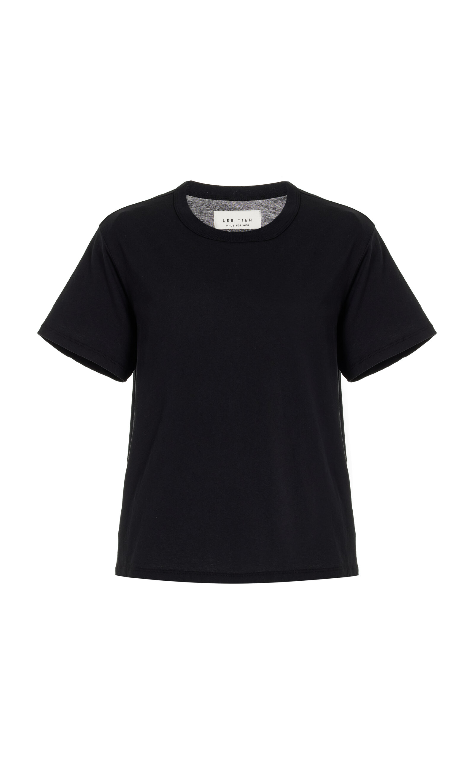 Les Tien Jane Classic Cotton T-shirt In Black