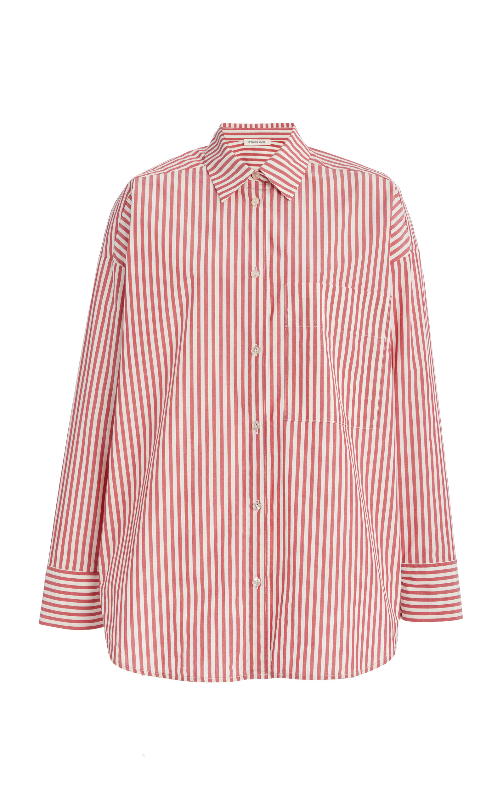 By Malene Birger Derris Oversized Striped Organic-Cotton Shirt