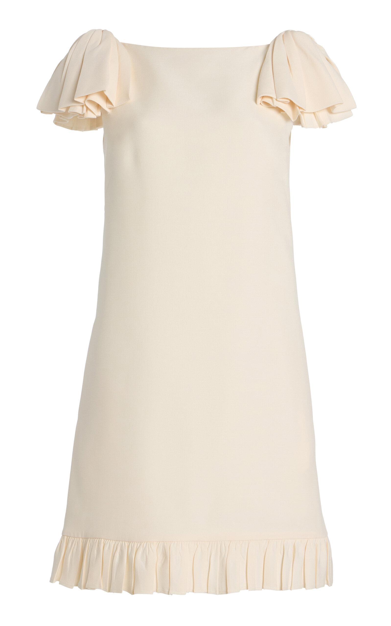 Valentino Garavani Wool-Silk Crepe Dress - Ivory