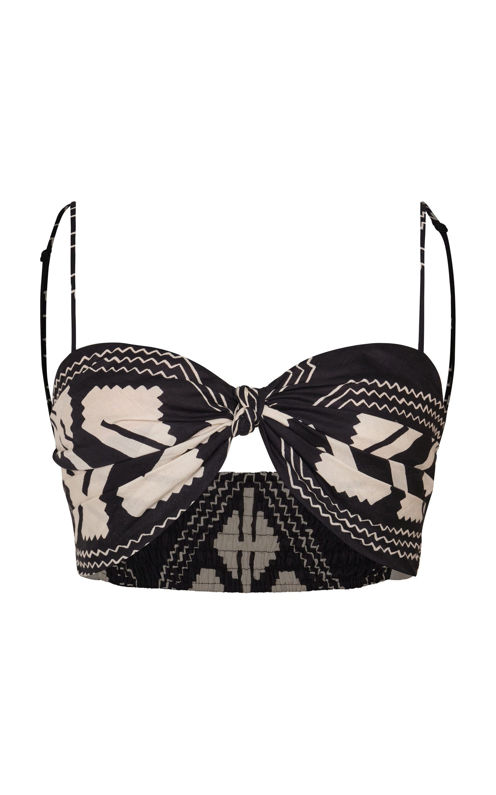 Johanna Ortiz Nudos Del Mar Printed Cotton Top - Print