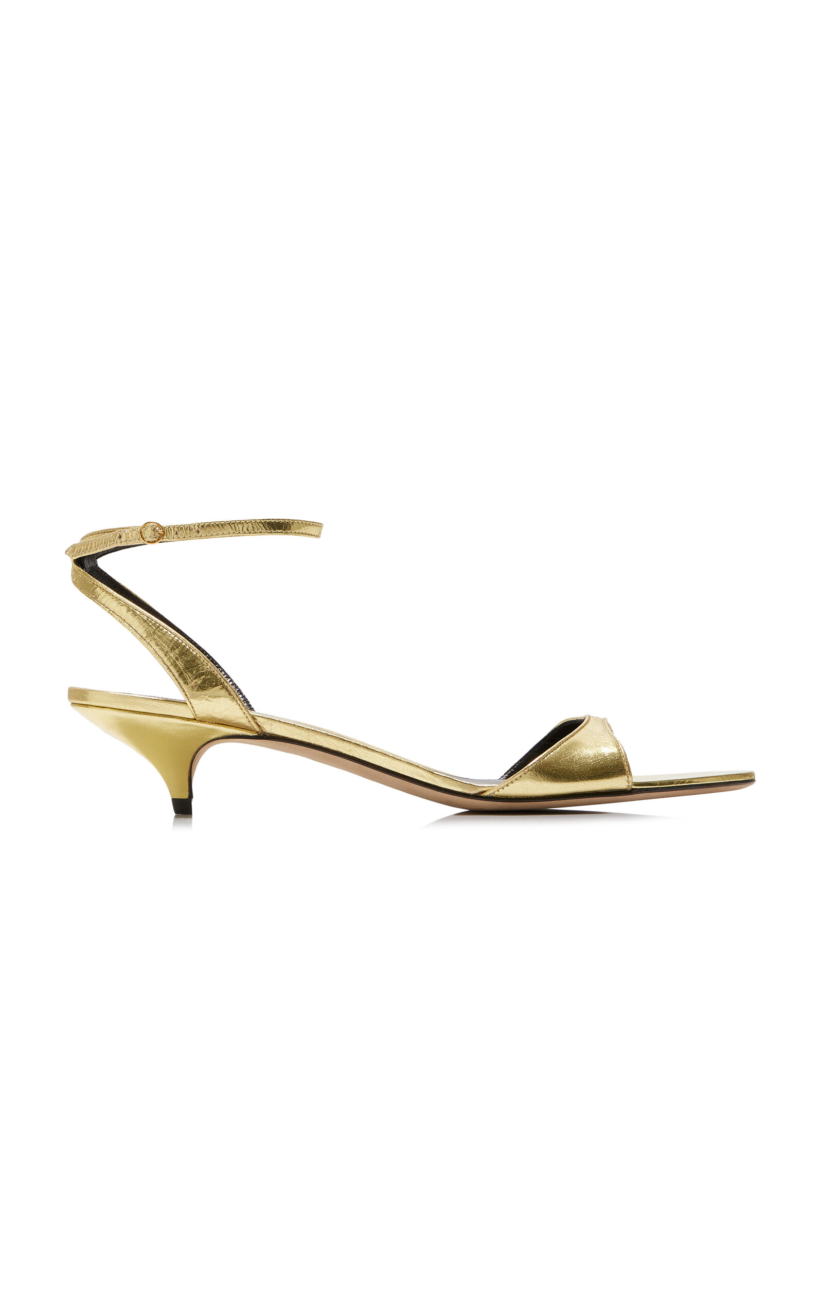 The Row Vika Metallic Leather Sandals - Women's Shoes