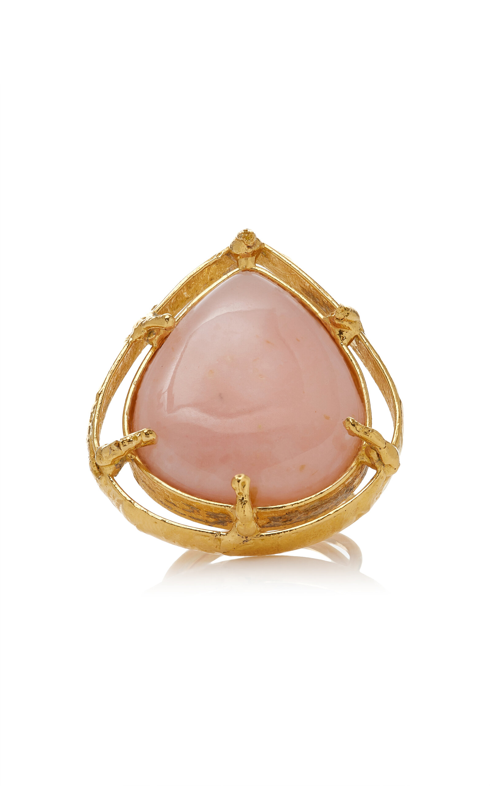 Sylvia Toledano Sterling Silver Gold Plated 18k Vermeil One-of-a-Kind Pink Opal Ring - Pink - OS - Moda Operandi