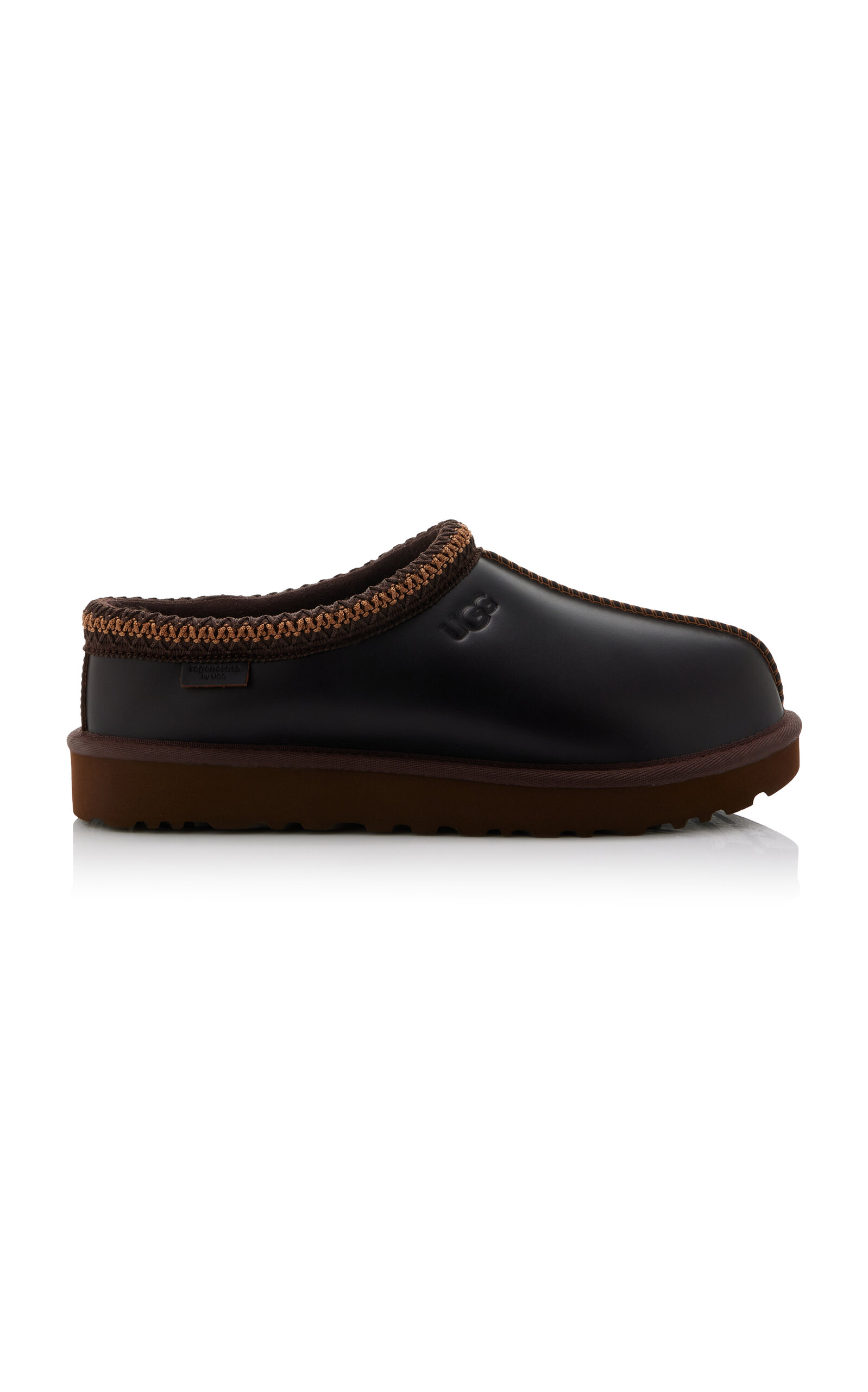 Ugg Tasman Regenerate Leather Slippers In Brown