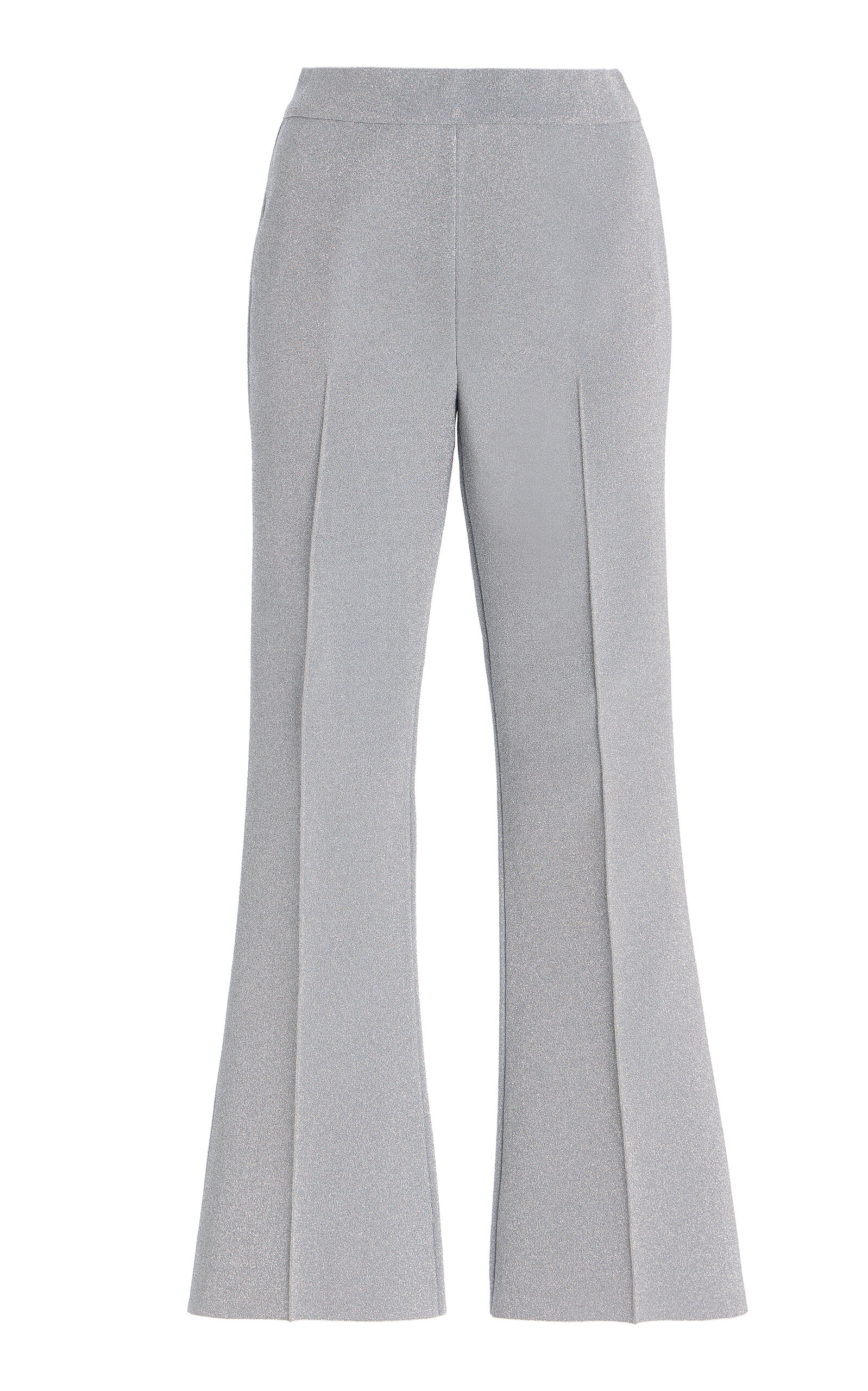 High Sport Exclusive Kick Metallic Cotton Knit Cropped Flared Pants