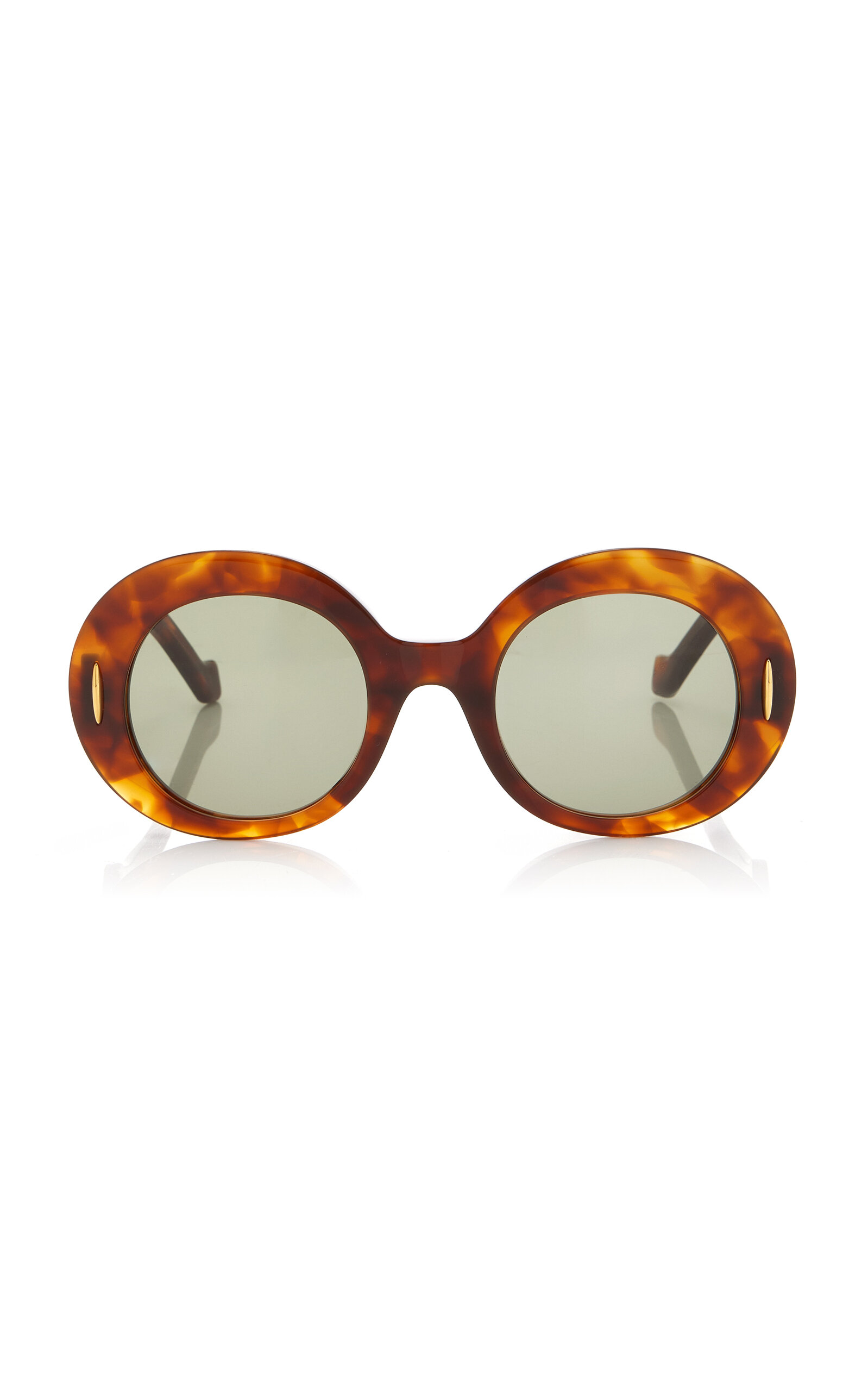 Loewe Anagram Round Acetate Sunglasses In Neutral