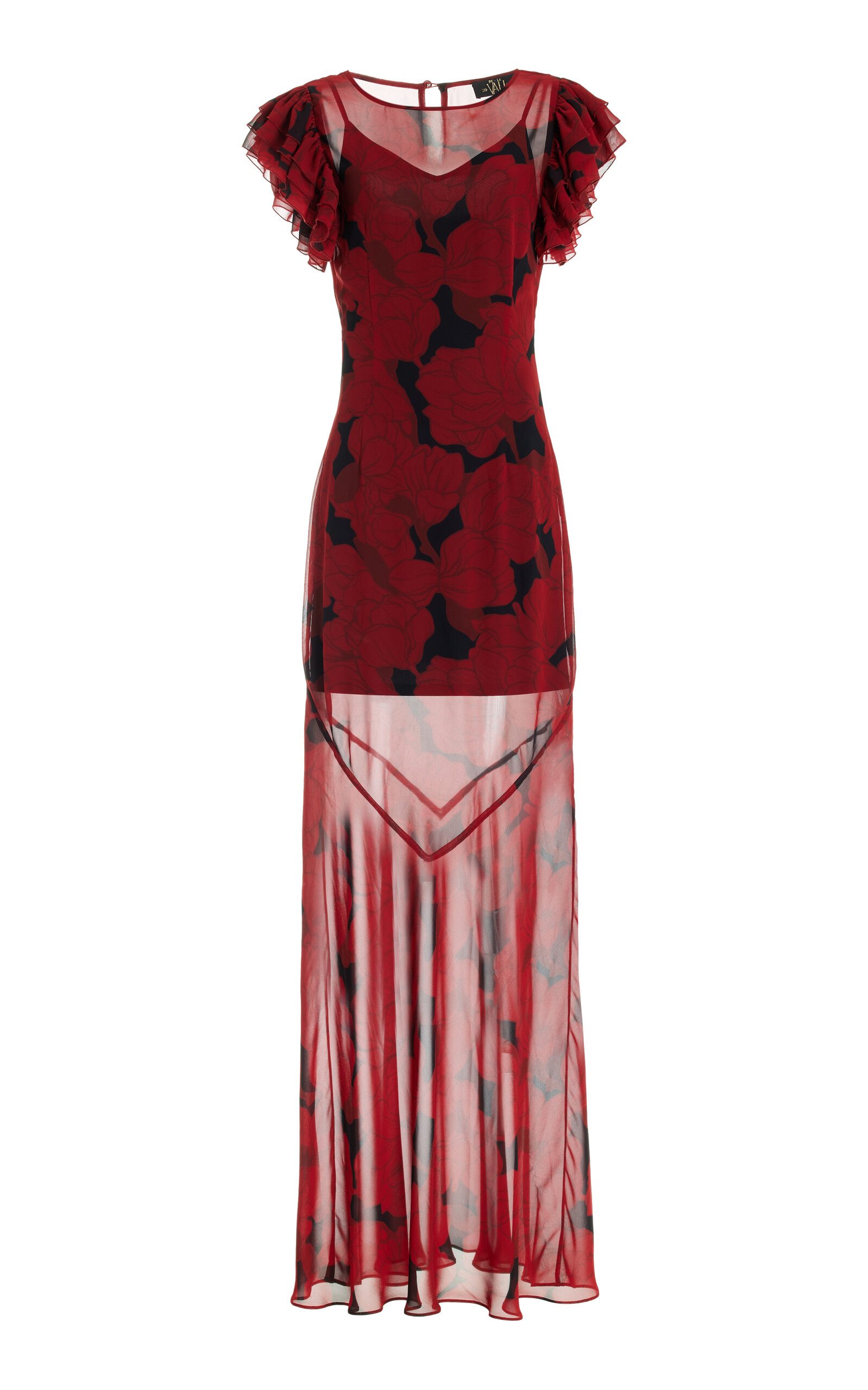 Bougainvillea Chiffon Maxi Dress