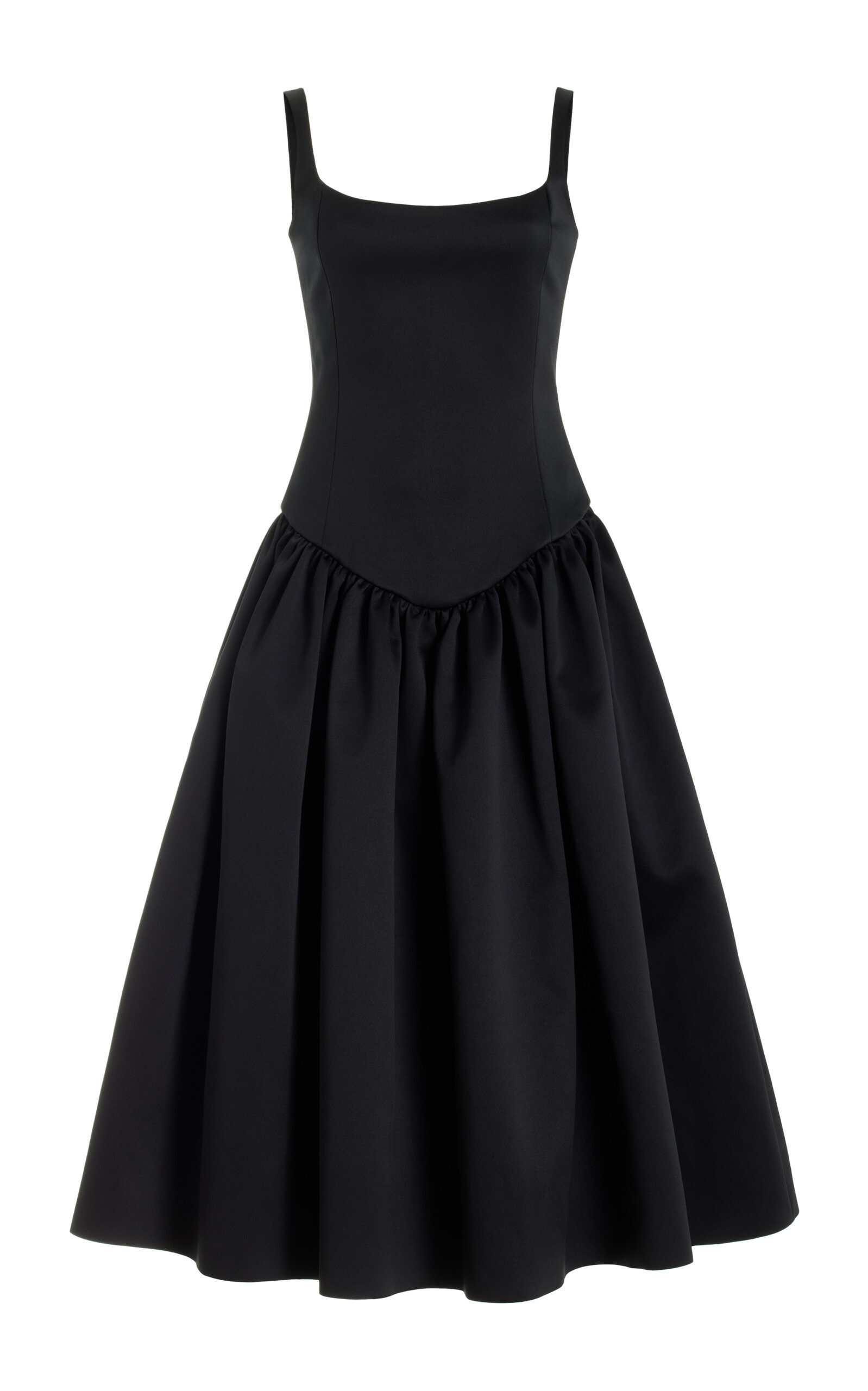 Lola Satin Twill Midi Dress
