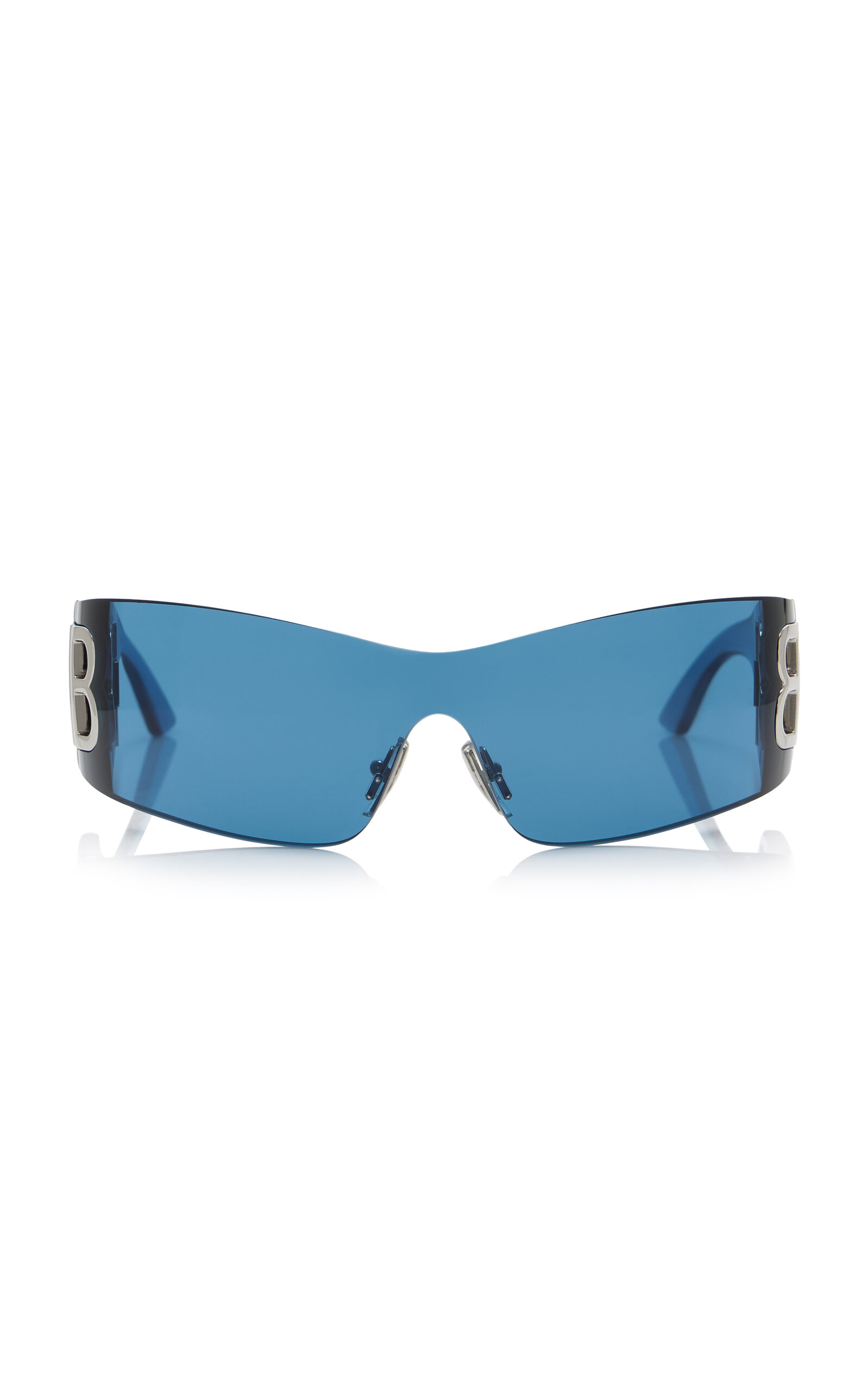 Balenciaga Bossy Mask Acetate Sunglasses In Blue