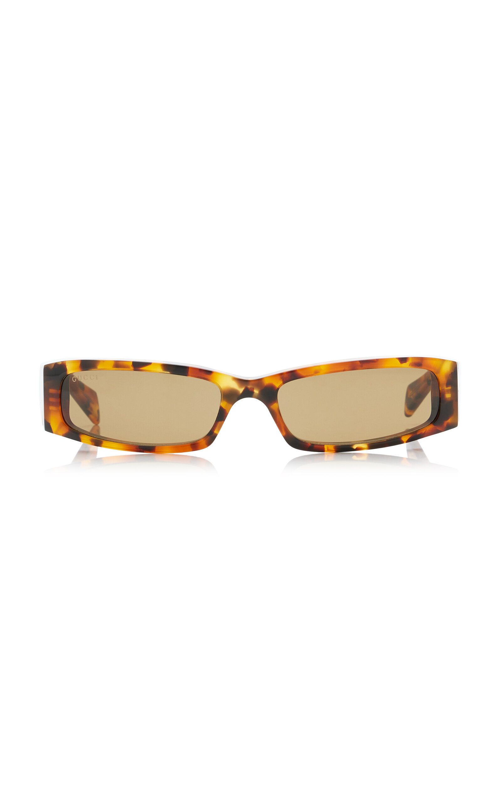 Gucci Rectangular-frame Acetate Sunglasses In Brown