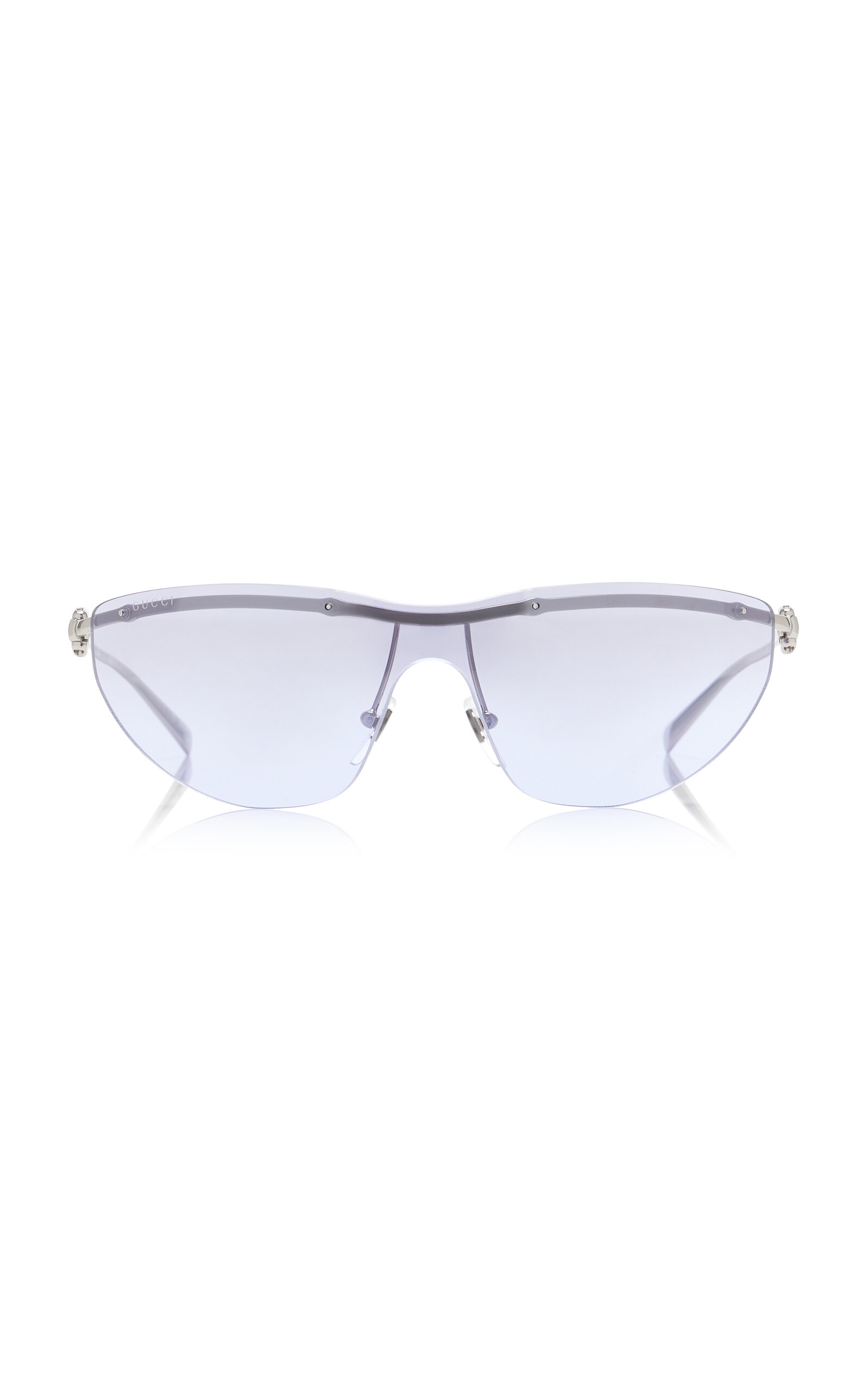 Gucci Mask-Frame Metal Sunglasses