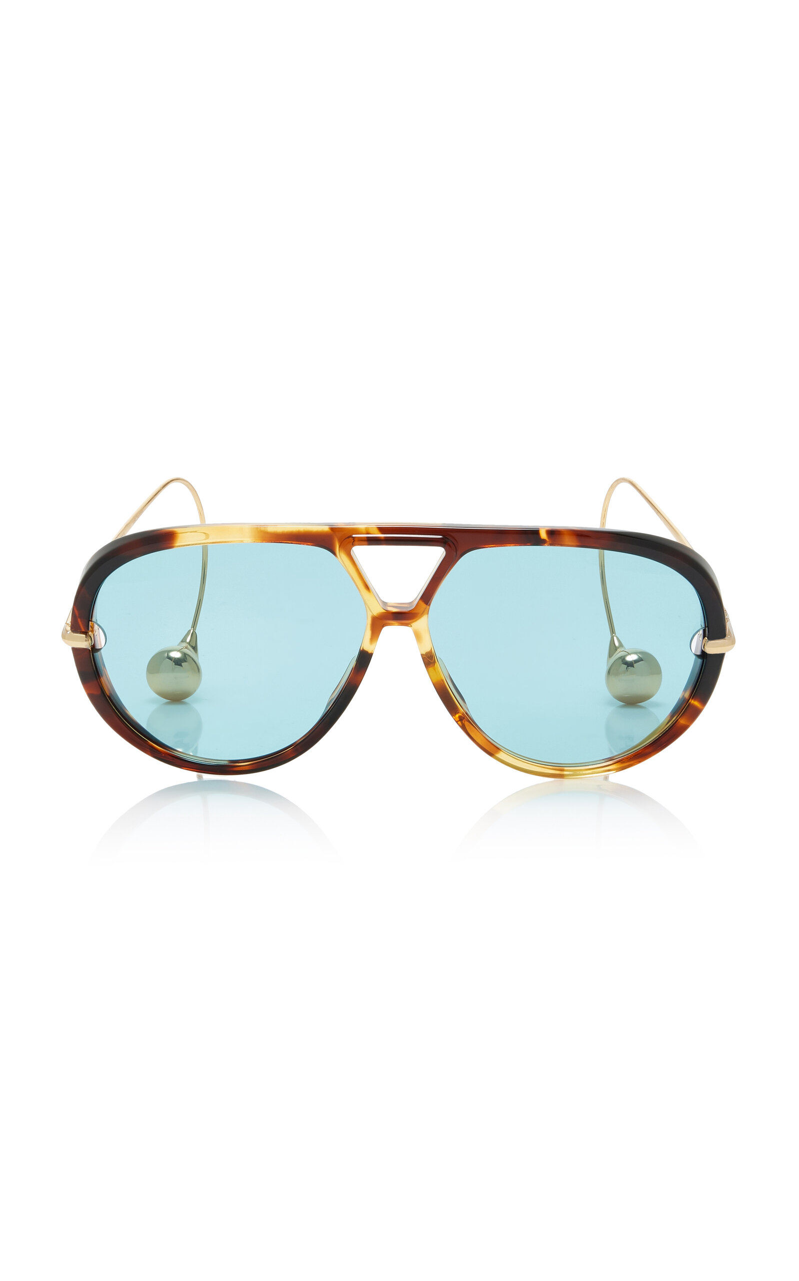 Shop Bottega Veneta Drop Acetate Sunglasses In Brown