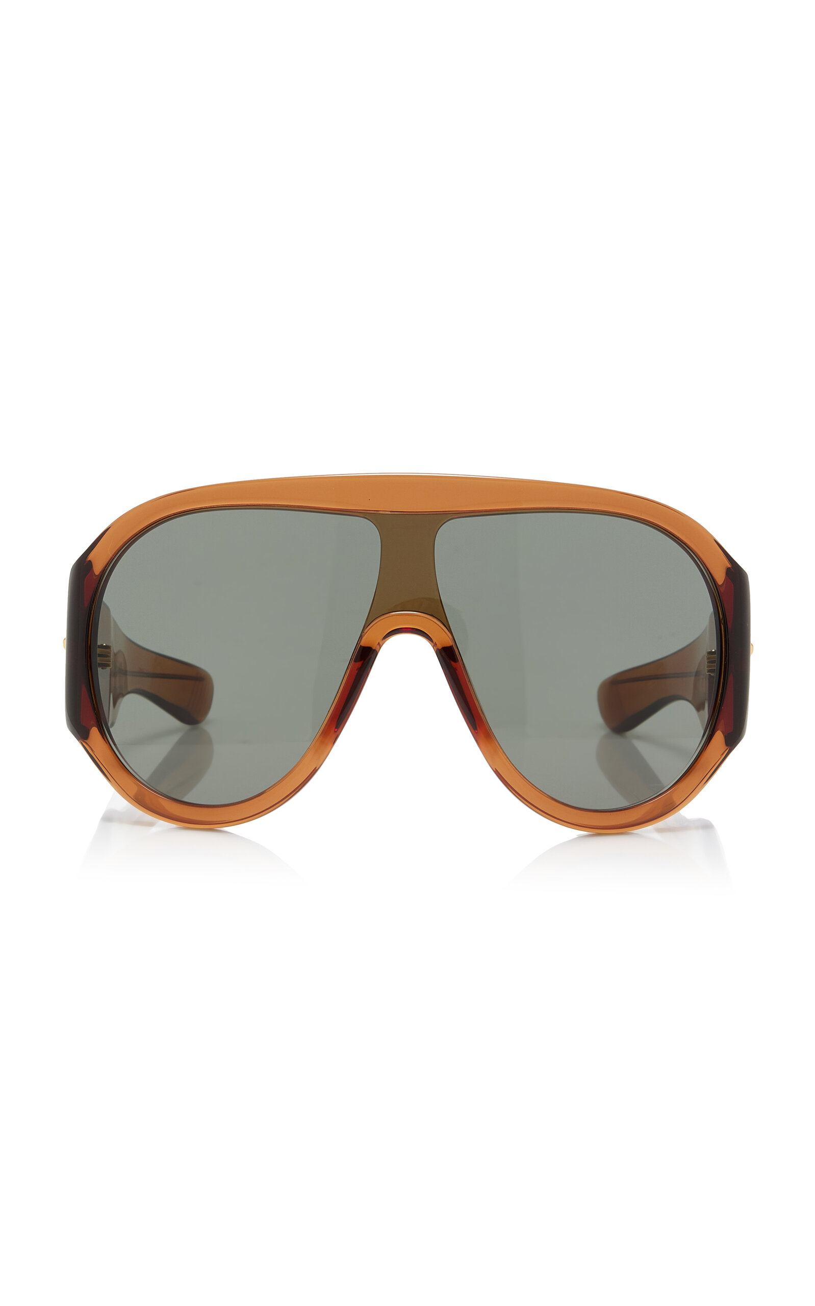 Bottega Veneta Scudo Shield Acetate Sunglasses - Moda Operandi
