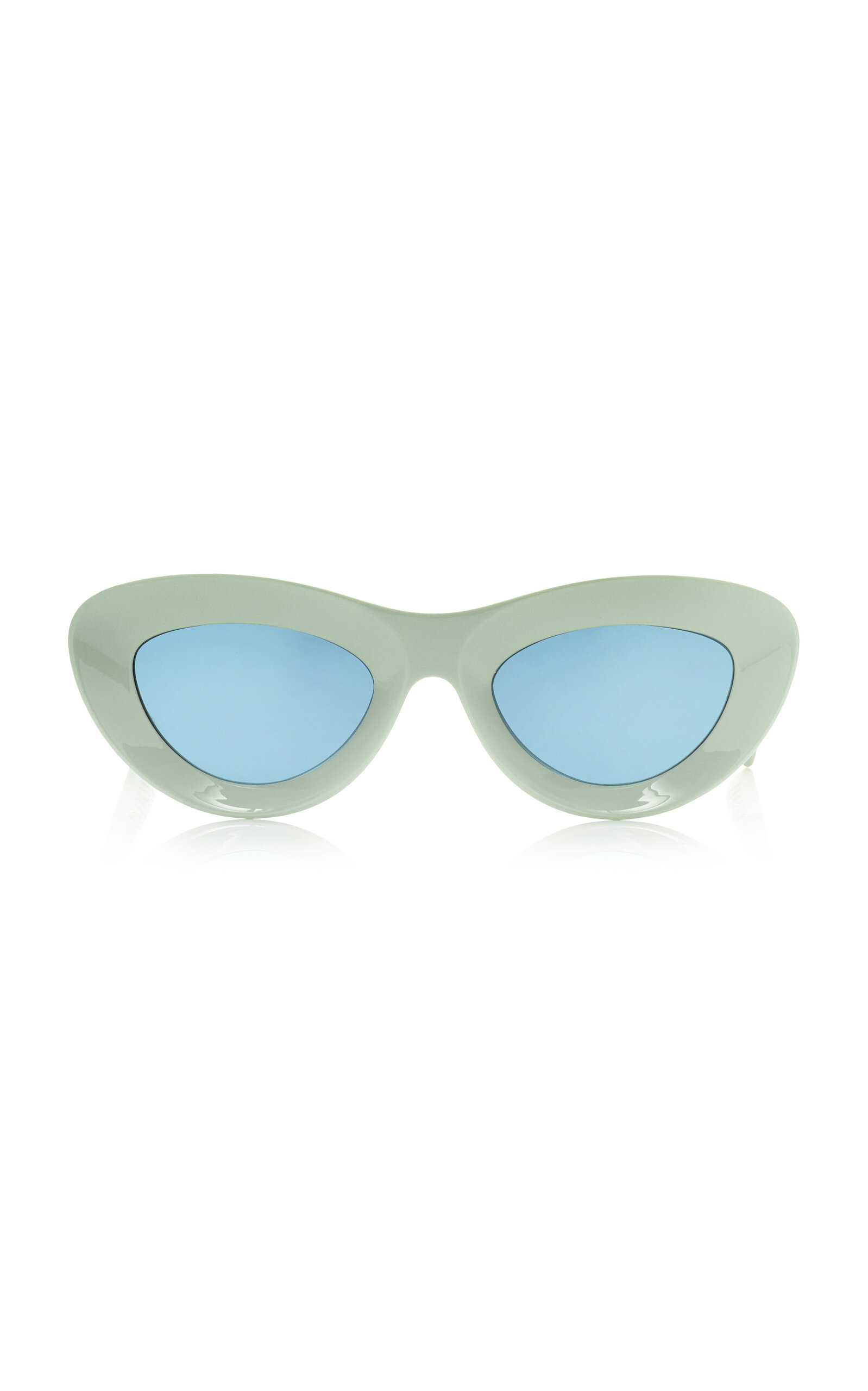 Bottega Veneta Avant Garde Cat-eye Acetate Sunglasses In Green