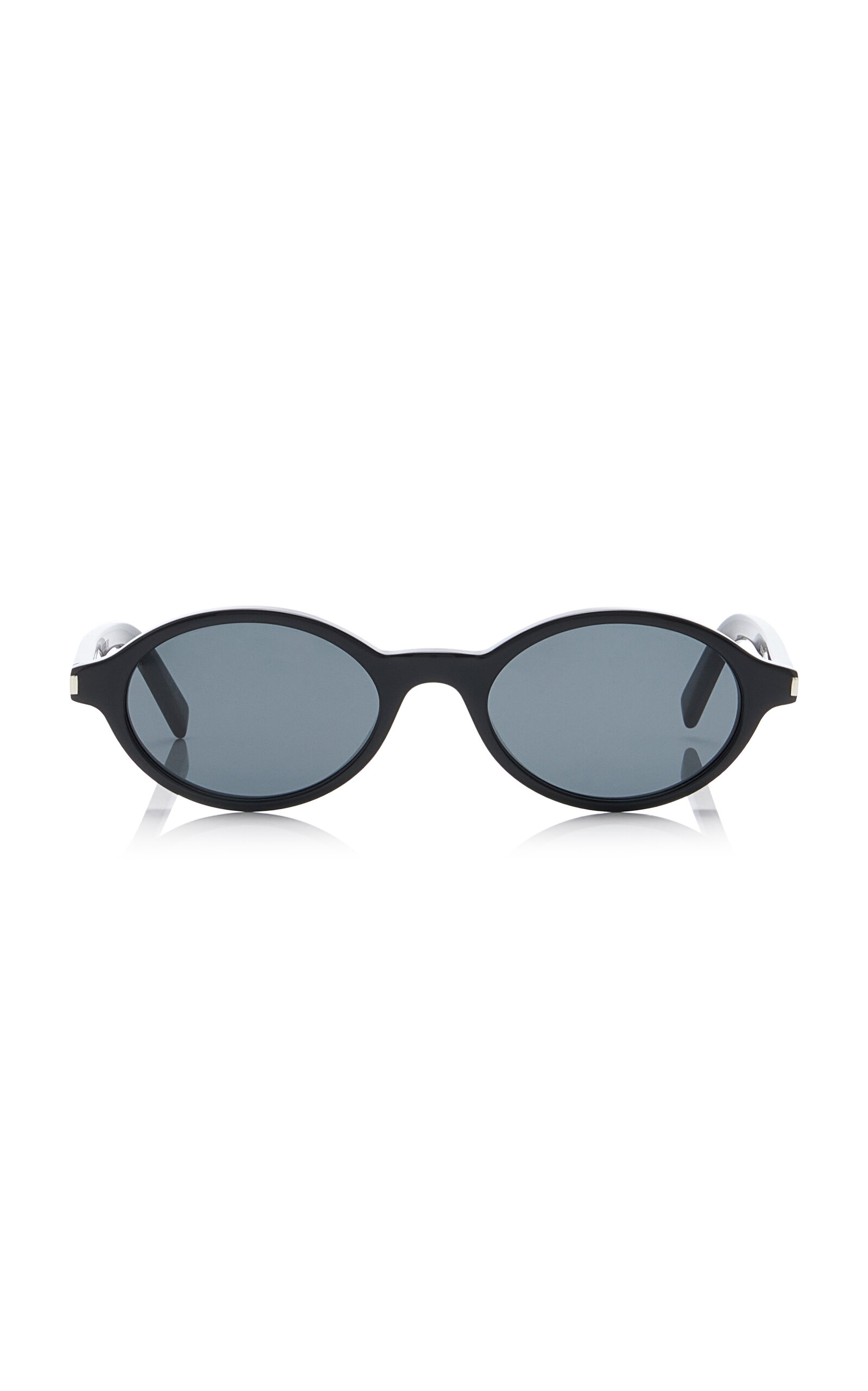 Saint Laurent Jeanne Round-frame Acetate Sunglasses In Black
