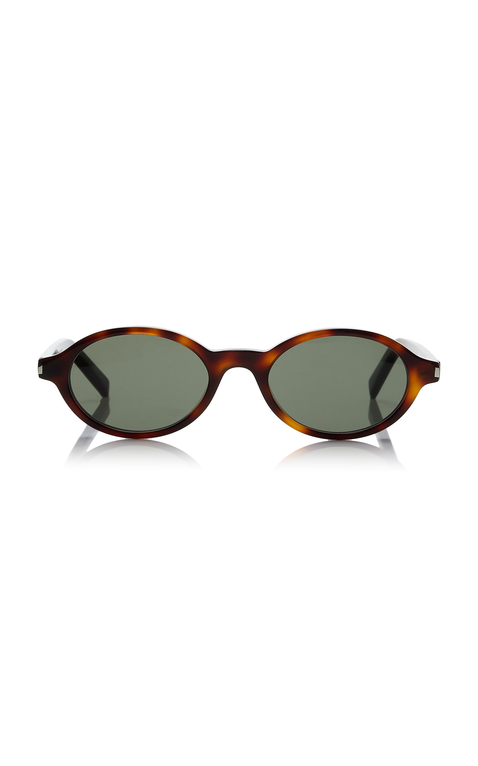 Saint Laurent Jeanne Round-frame Acetate Sunglasses In Brown