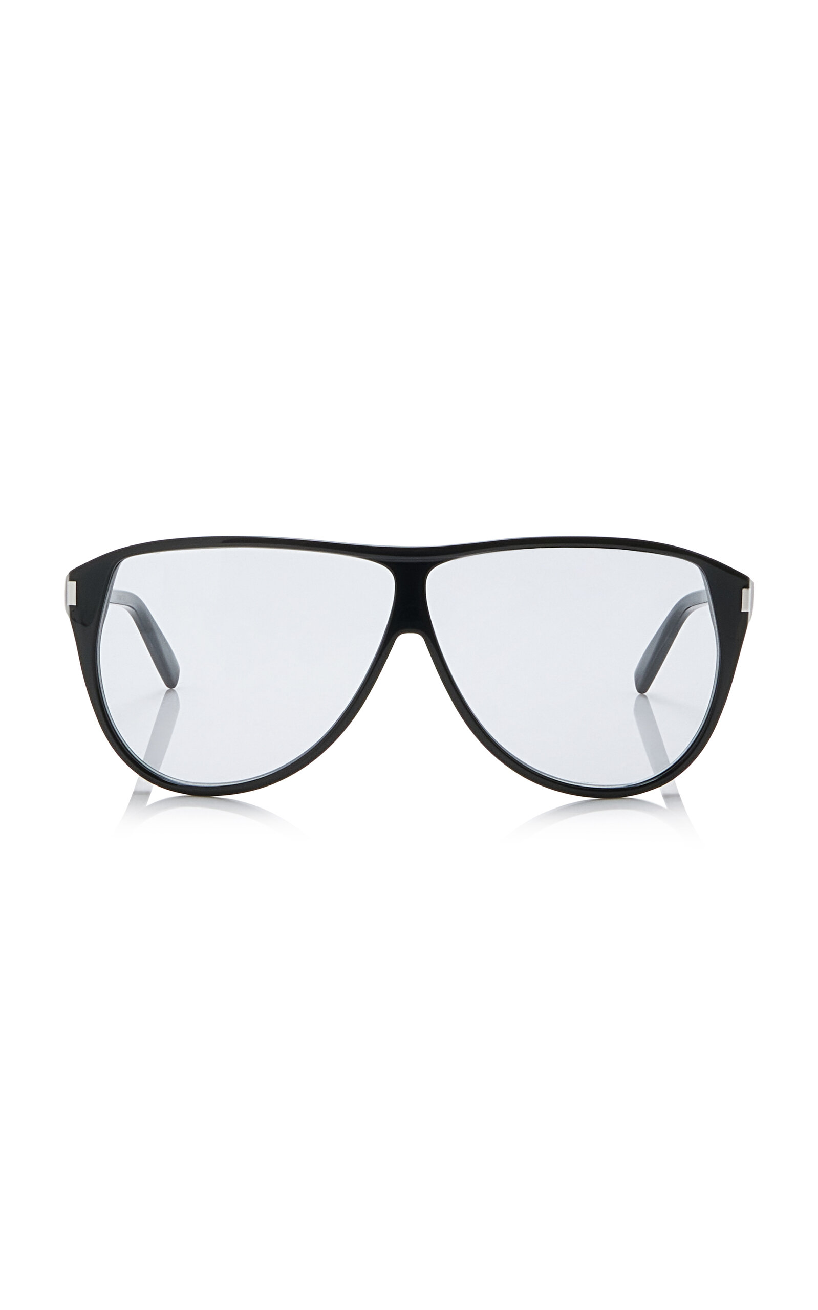 Saint Laurent Gasper Round-frame Acetate Glasses In Black