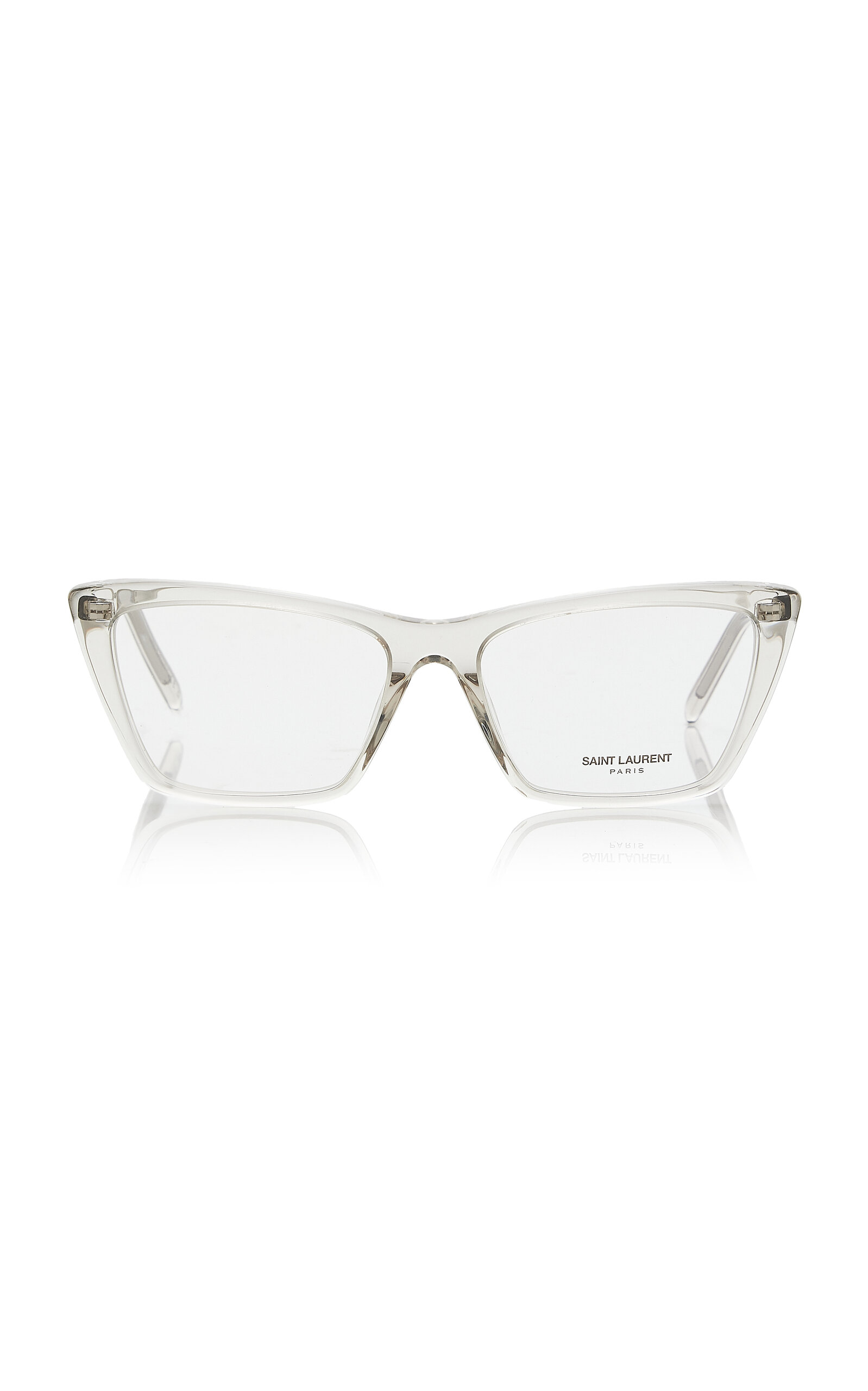 Saint Laurent Mica Thin Cat-Eye Acetate Glasses