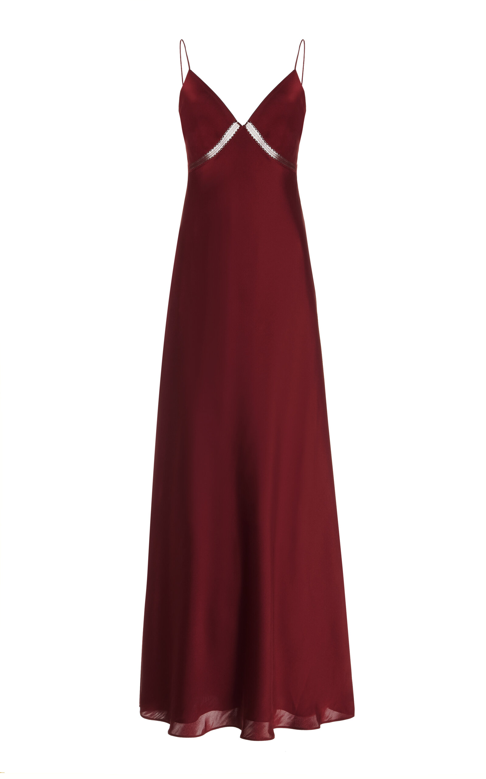 Favorite Daughter Exclusive The Blackberry Satin Maxi Dress In Red