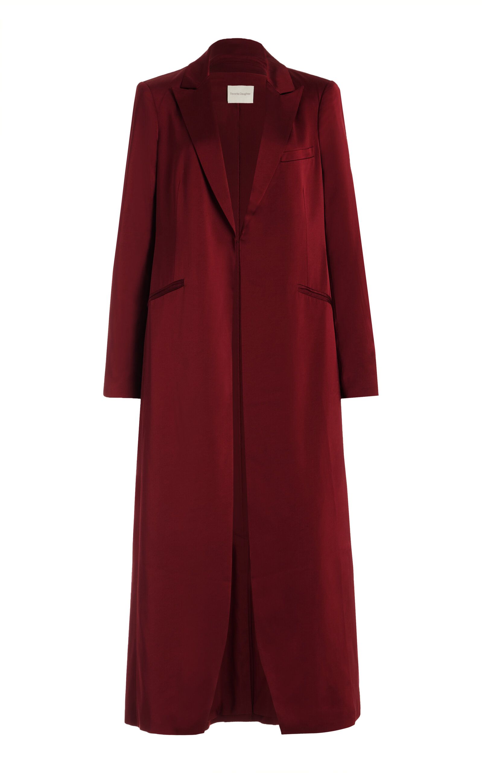 Favorite Daughter Exclusive The Juniper Satin Duster In Red