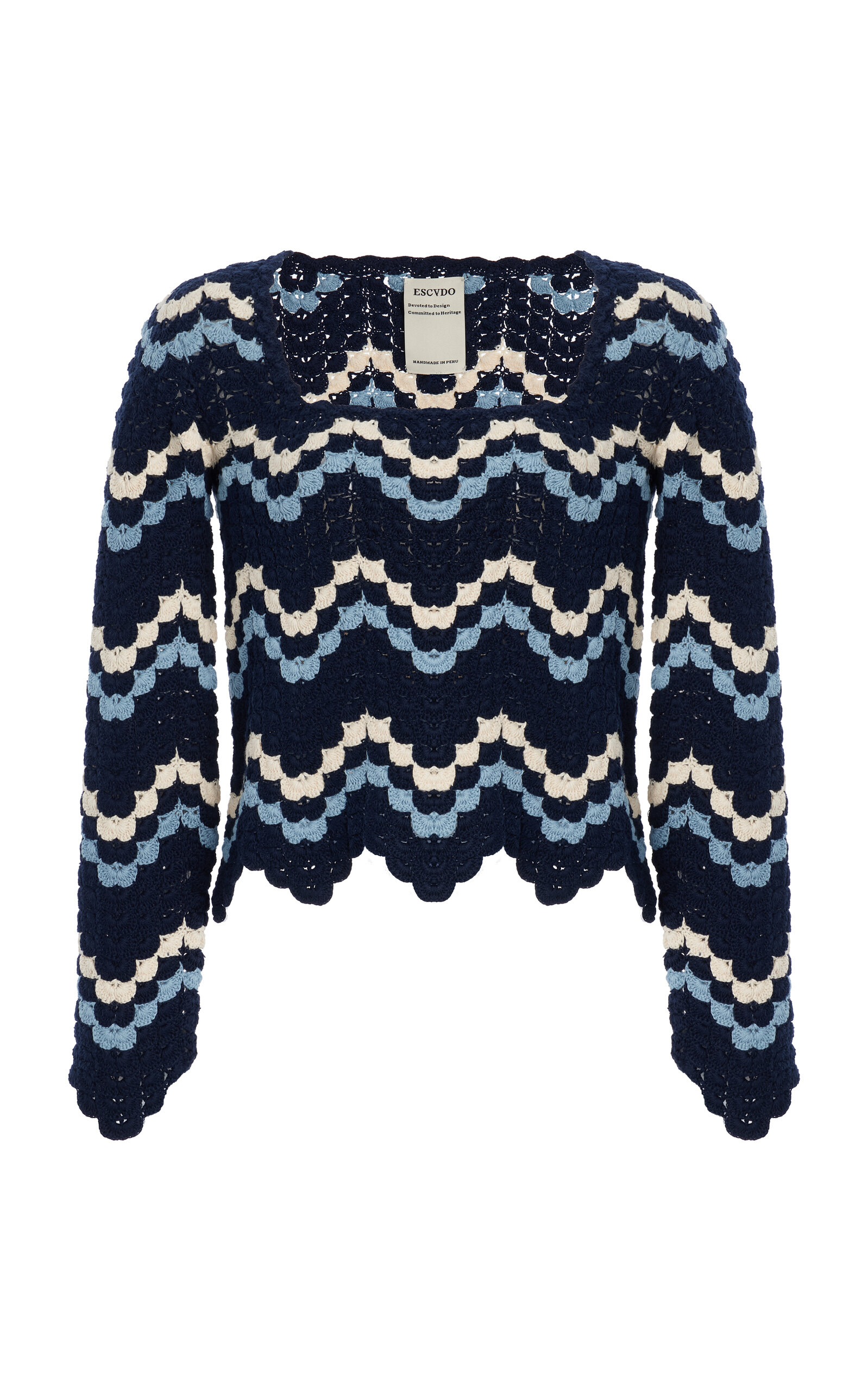 ESCVDO Exclusive Crocheted Cotton Top - Ivory