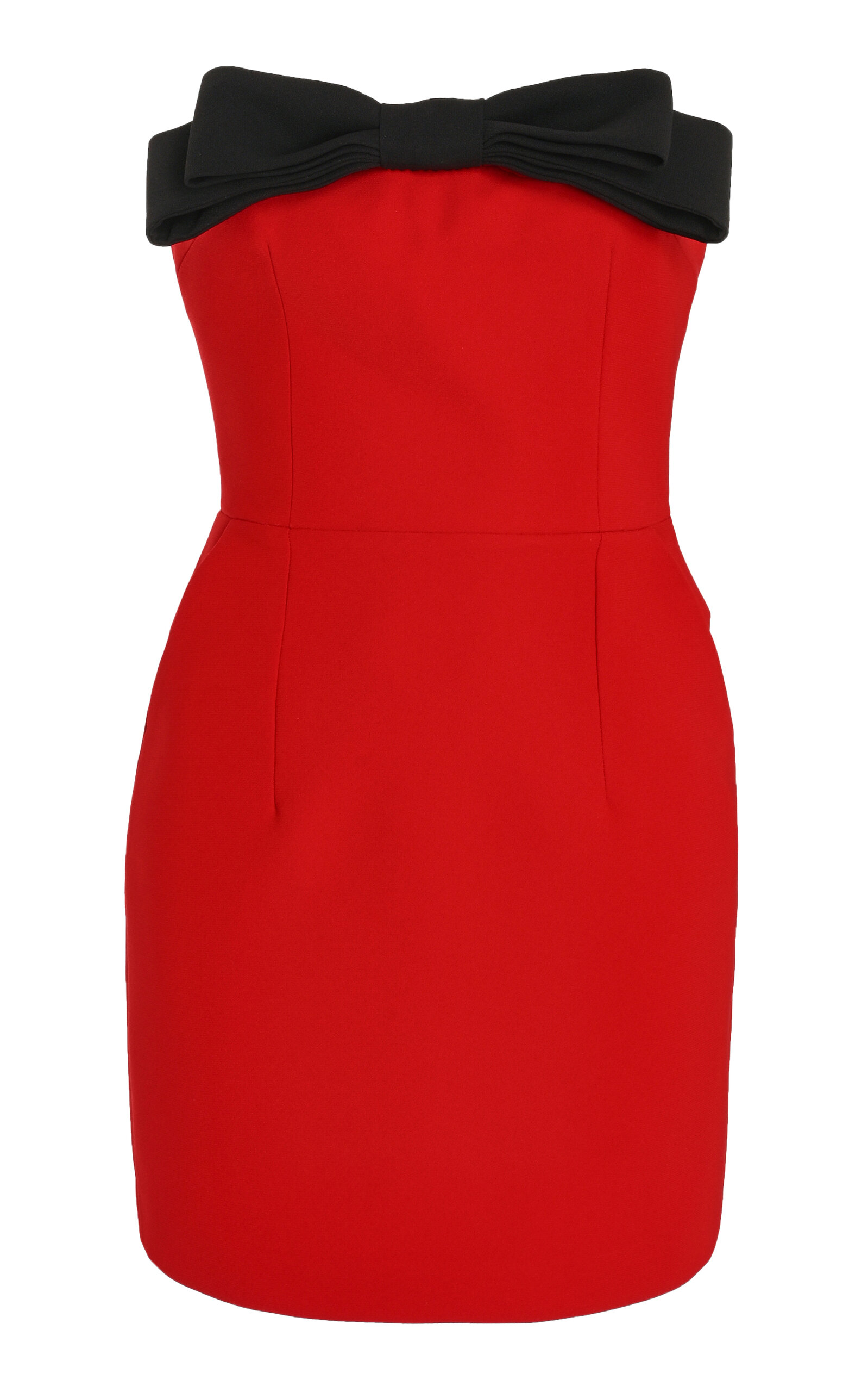 The New Arrivals Ilkyaz Ozel Exclusive Eléa Bow-Detailed Crepe Strapless Mini Dress - Red