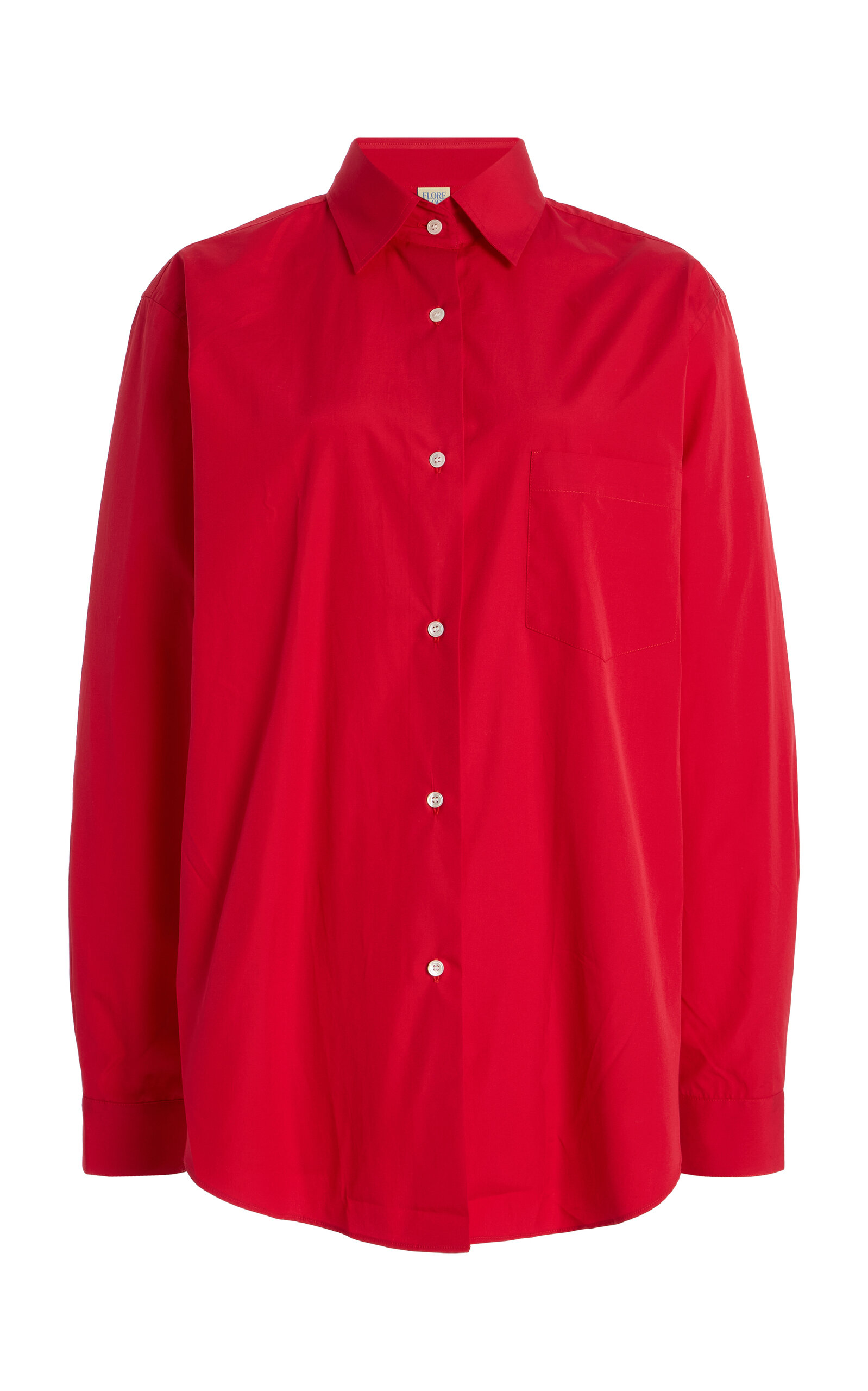 Flore Flore Zoë Organic Cotton Shirt - Red - Women's Clothing