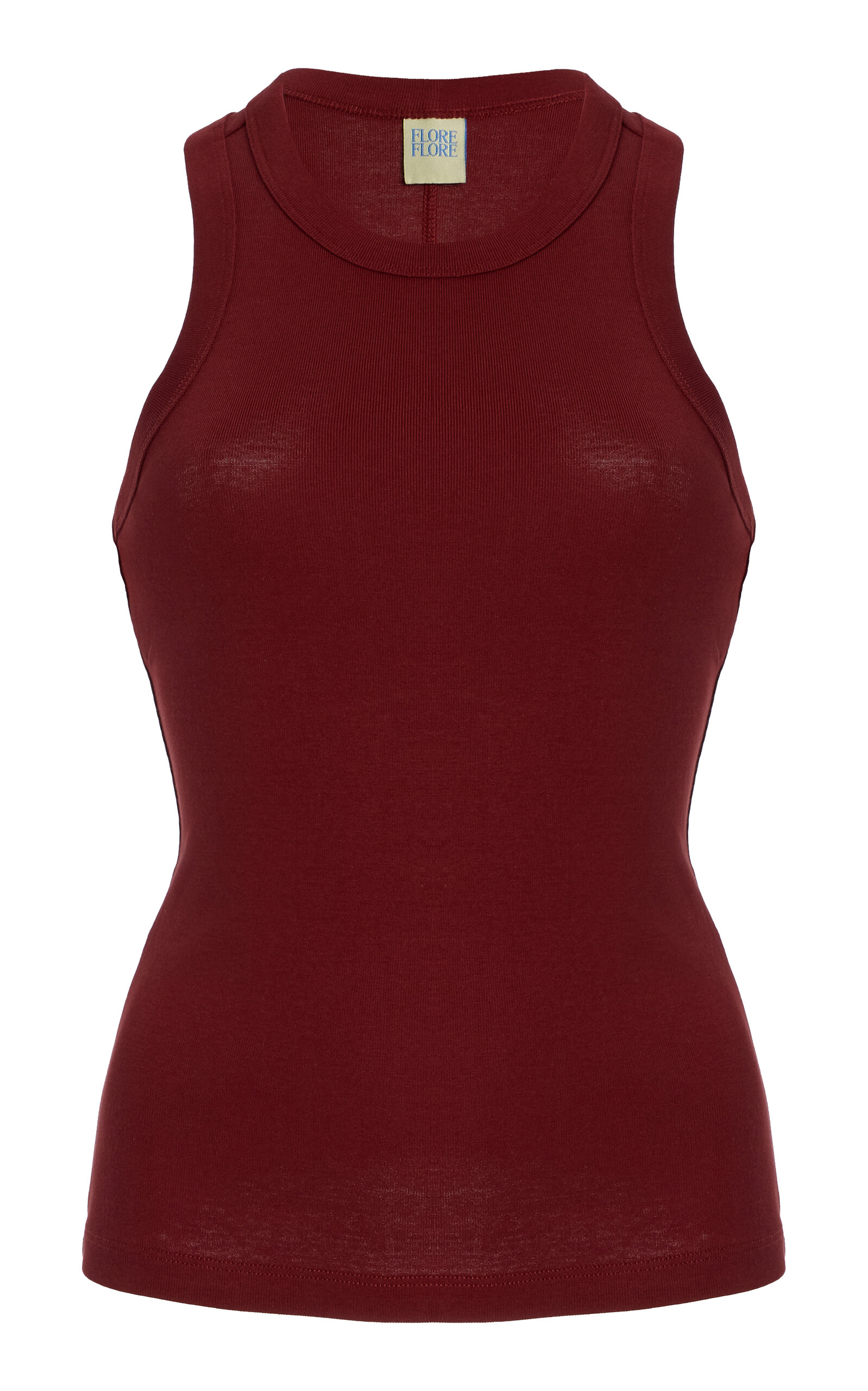 Flore Flore Hannah Organic Cotton Tank Top - Burgundy