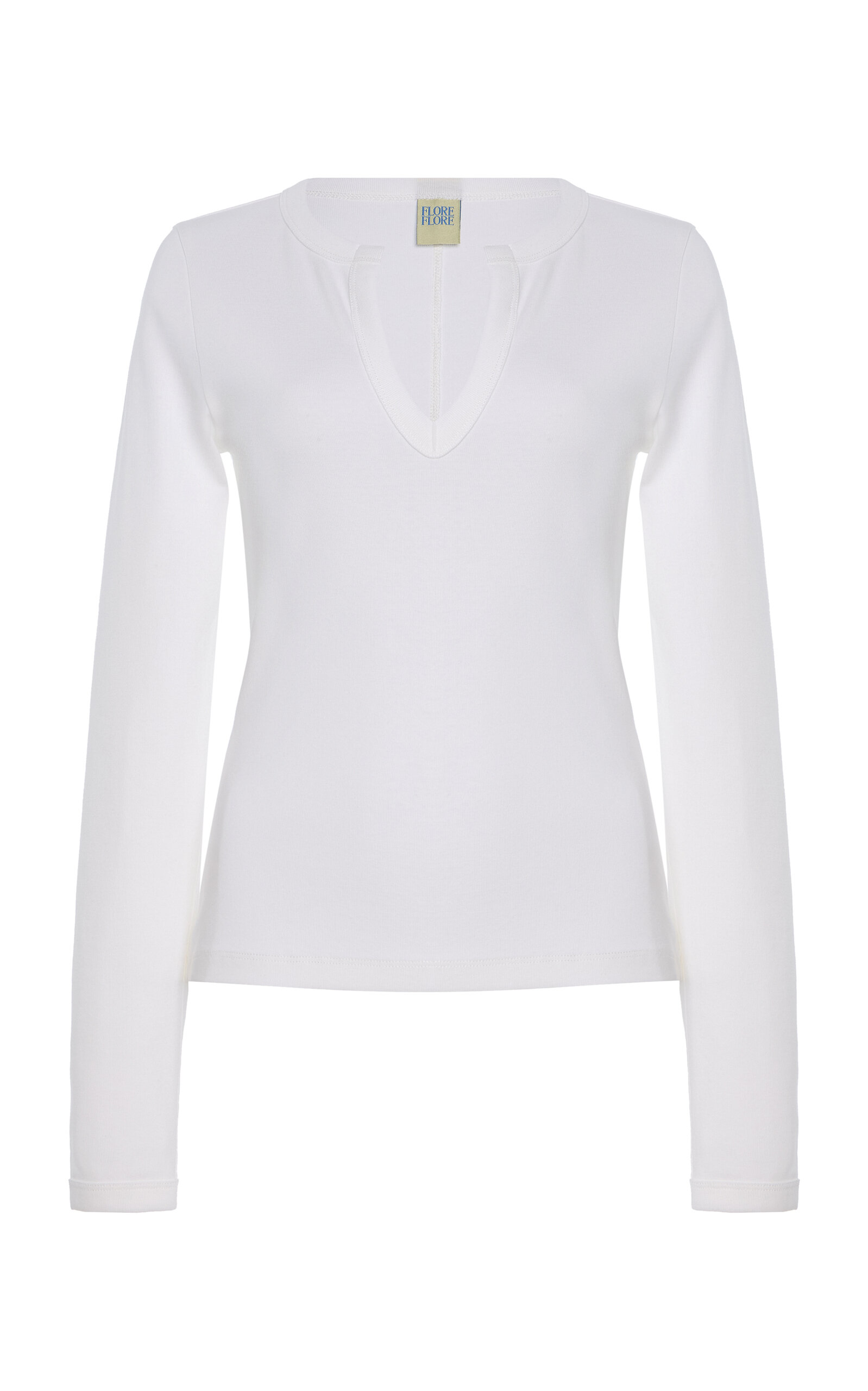 Flore Flore Organic Cotton Top T-shirt White In White