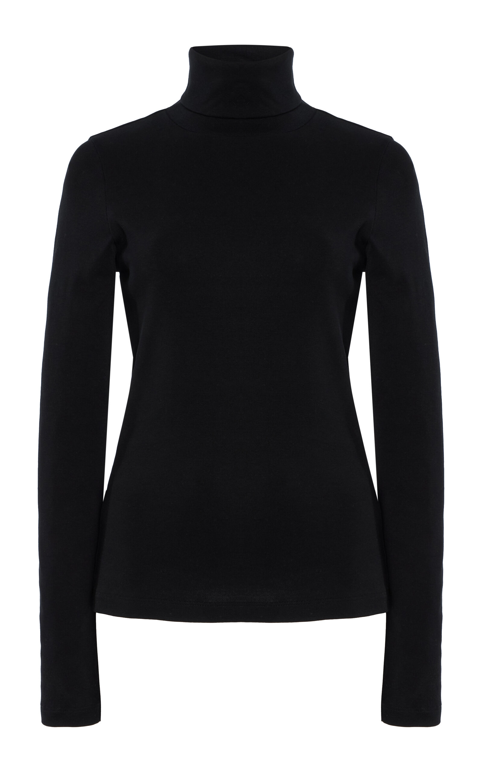 Flore Flore Dinah Organic Cotton Turtleneck T-Shirt - Black - Women's Clothing