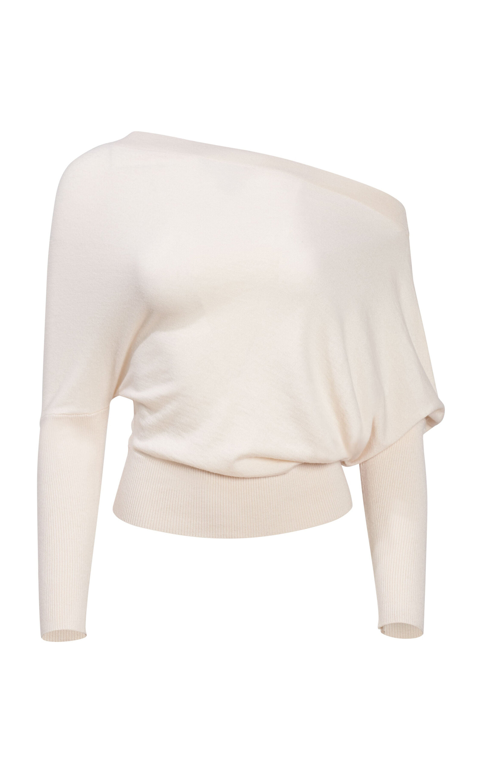 Altuzarra Grainge Off-shoulder Cashmere Sweater In White