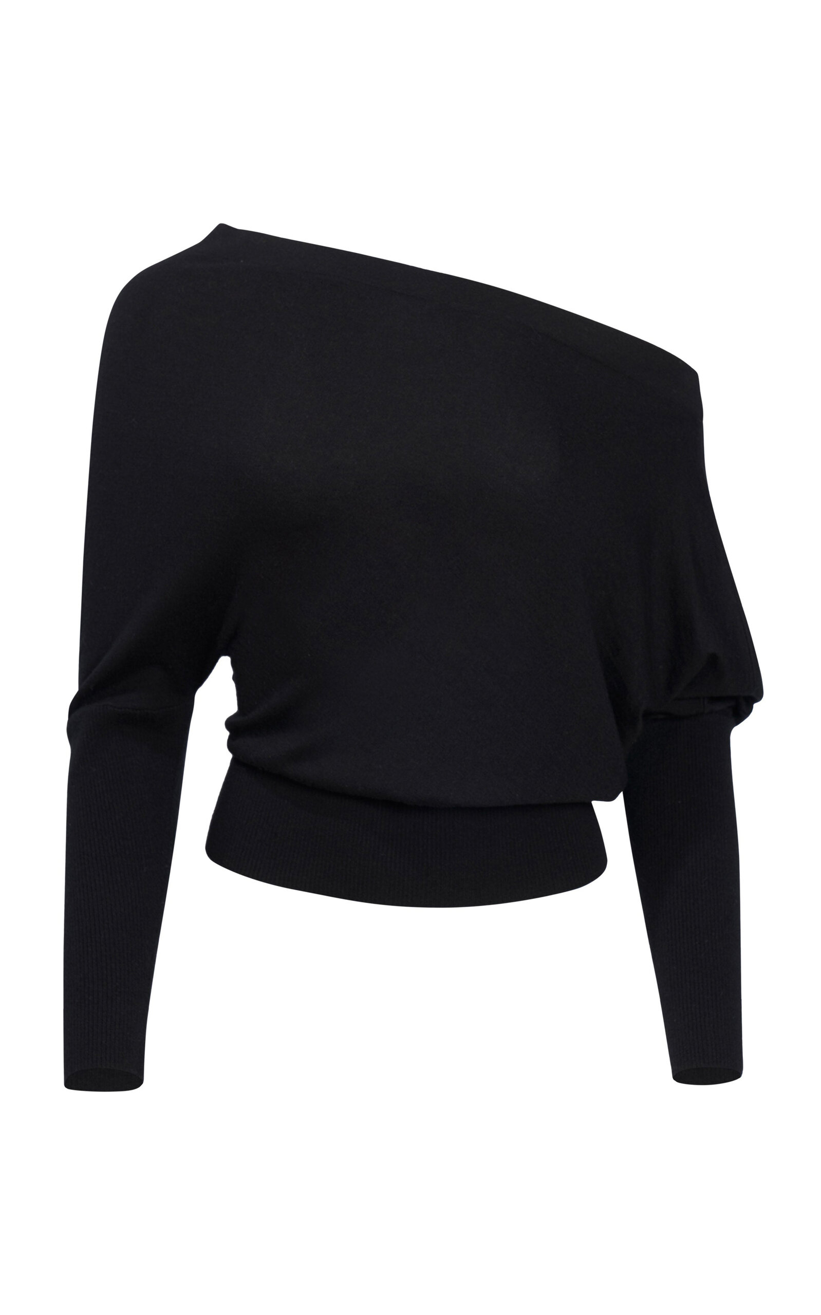 Altuzarra Grainge Off-shoulder Cashmere Sweater In Black