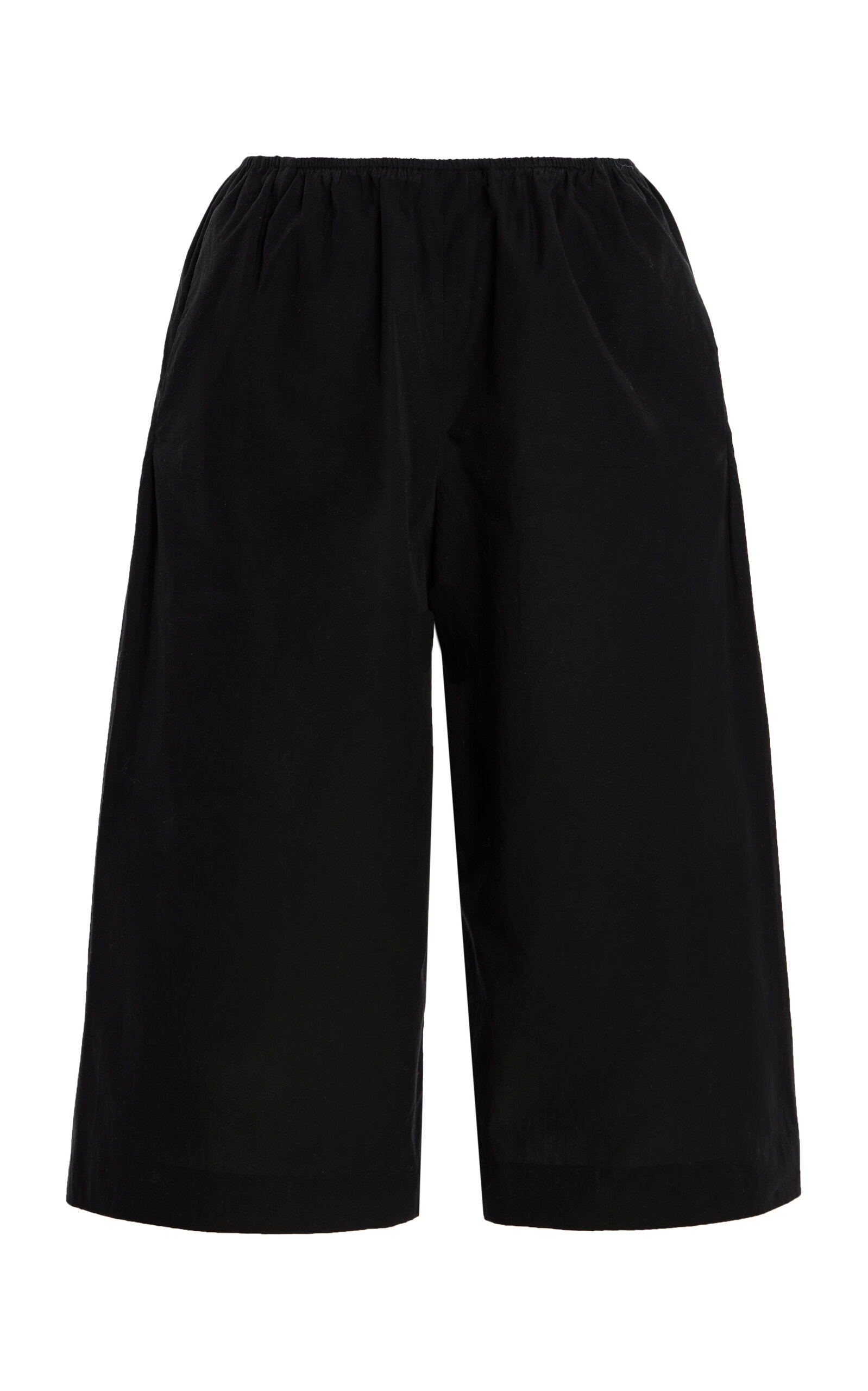 The Row Eliot Cotton-Poplin Bermuda Shorts - Black