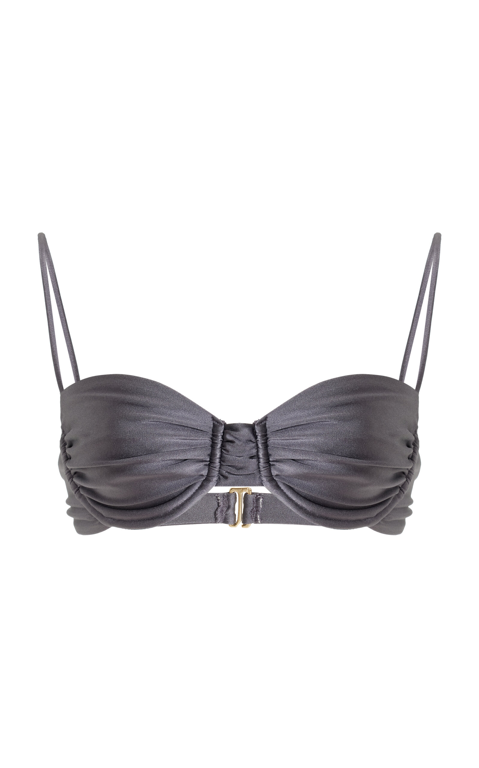 JADE SWIM Mia Bikini Top - Grey