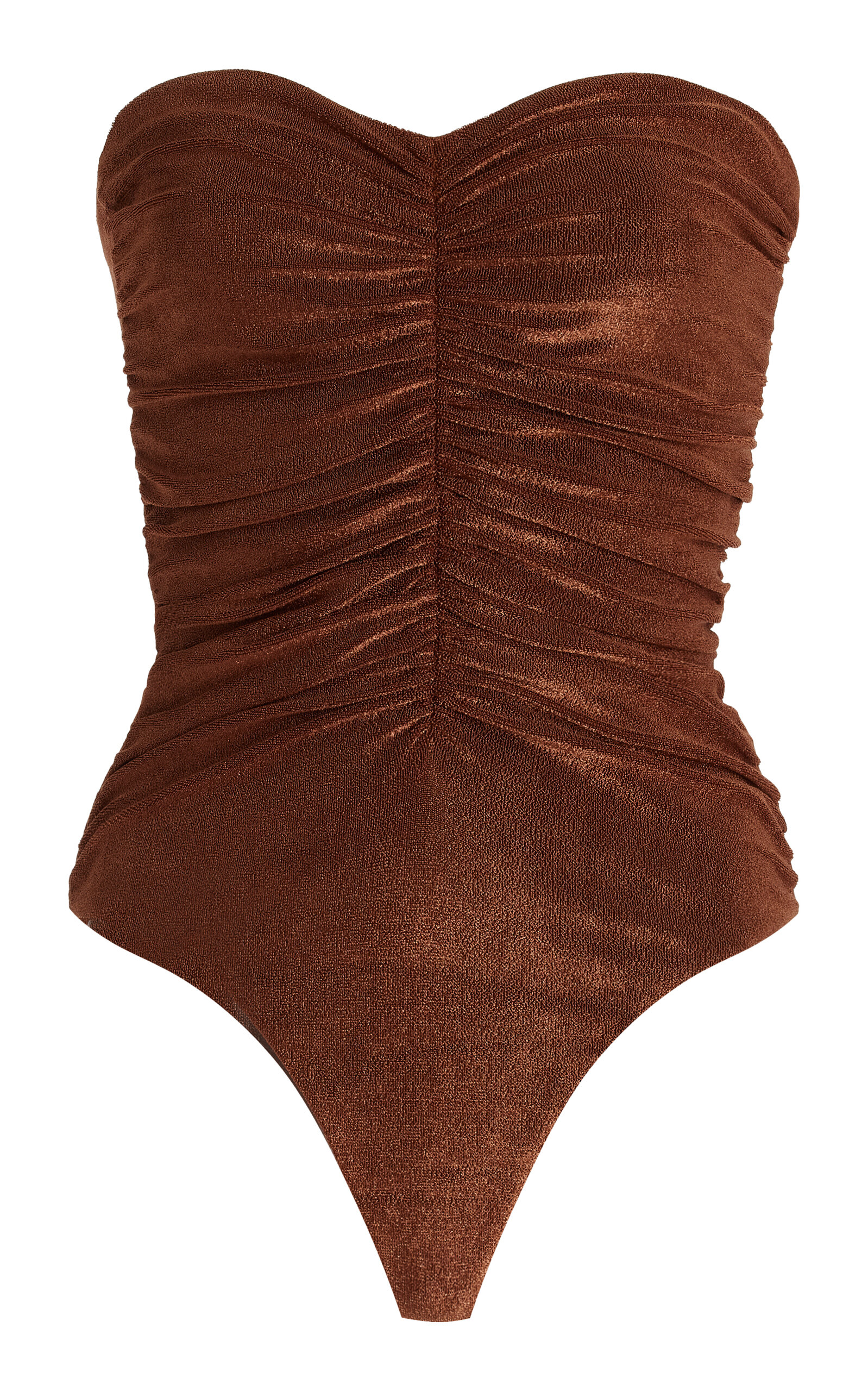 JADE SWIM Yara Ruched Metallic Swimsuit