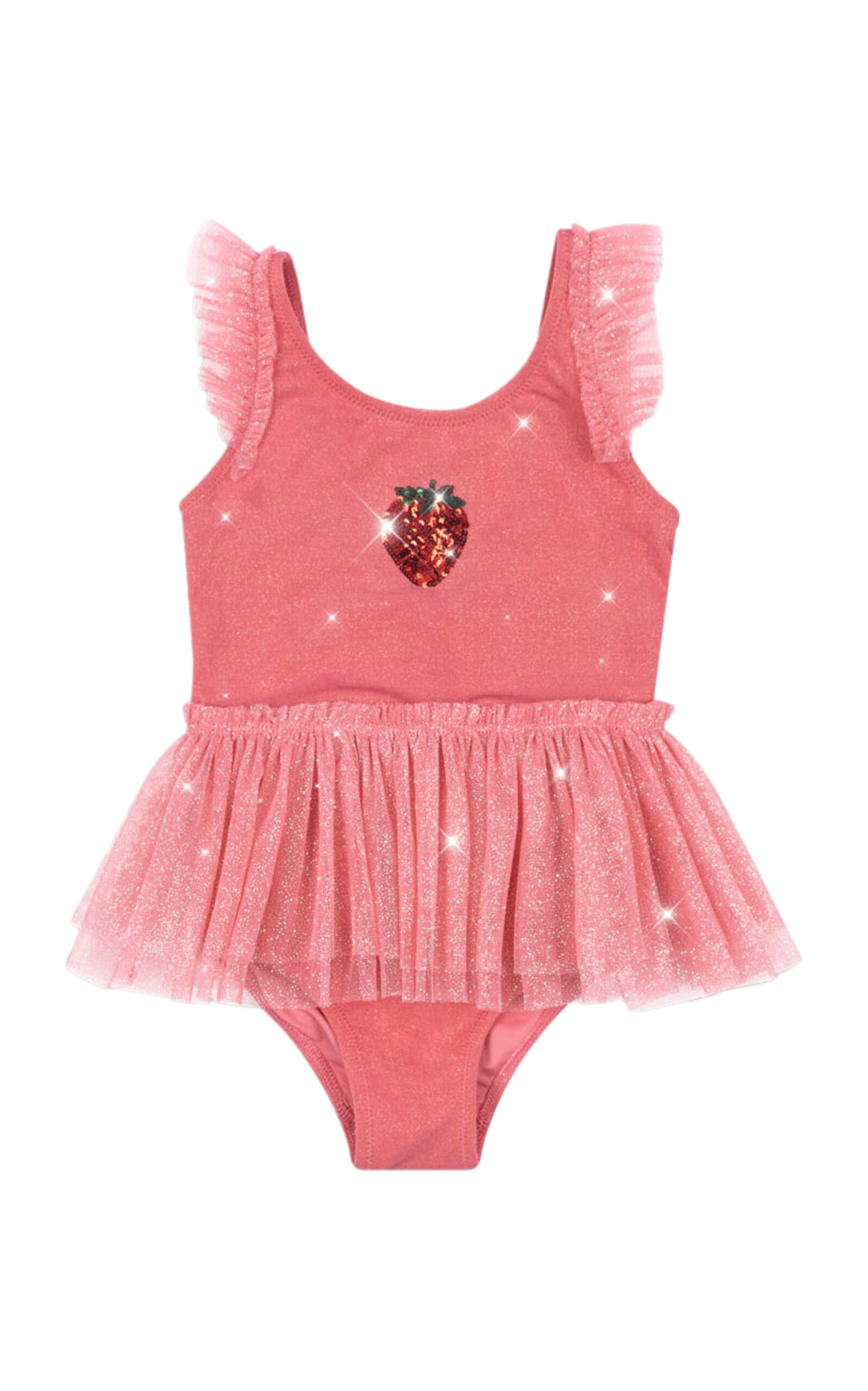Konges Sløjd Amandine Kids'Ruffled Strawberry Swimsuit