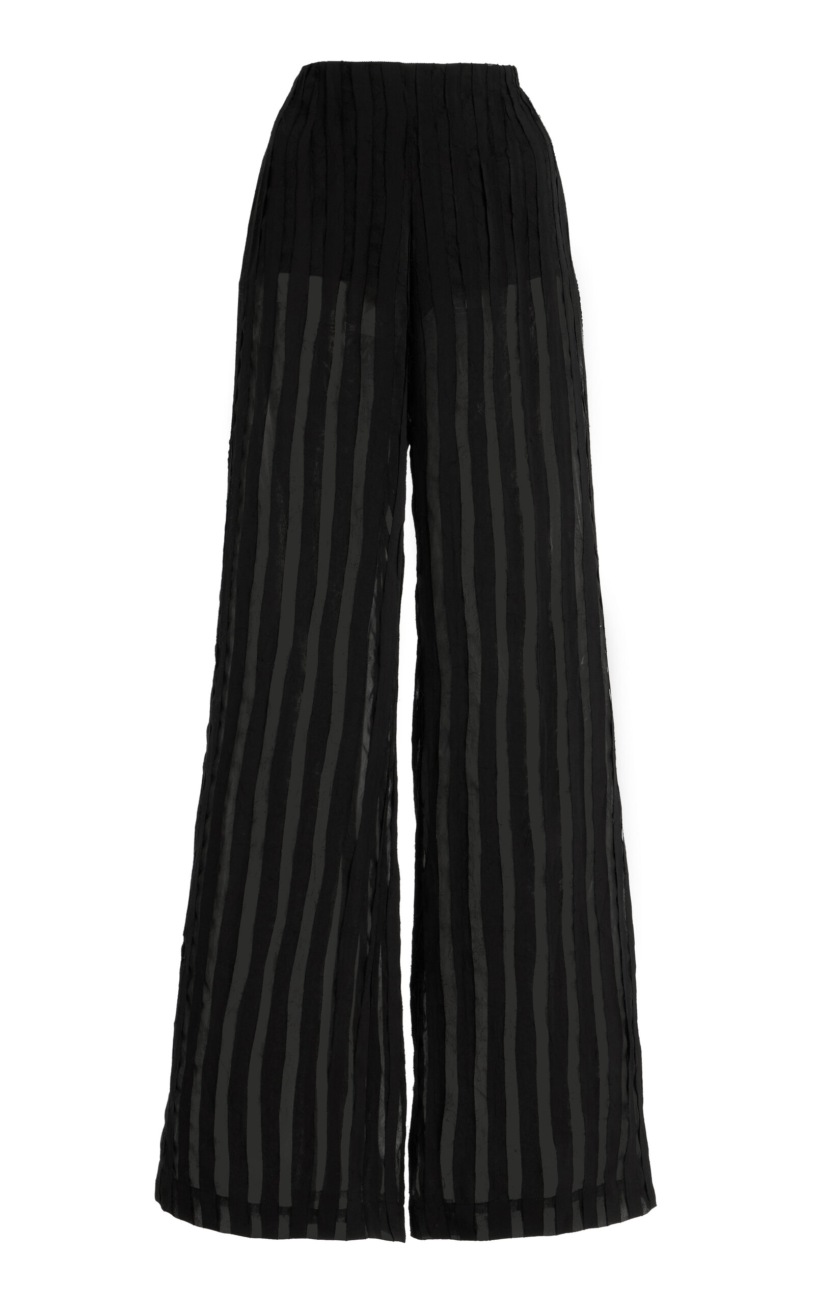 House of Dagmar Striped Sheer Wide-Leg Pants