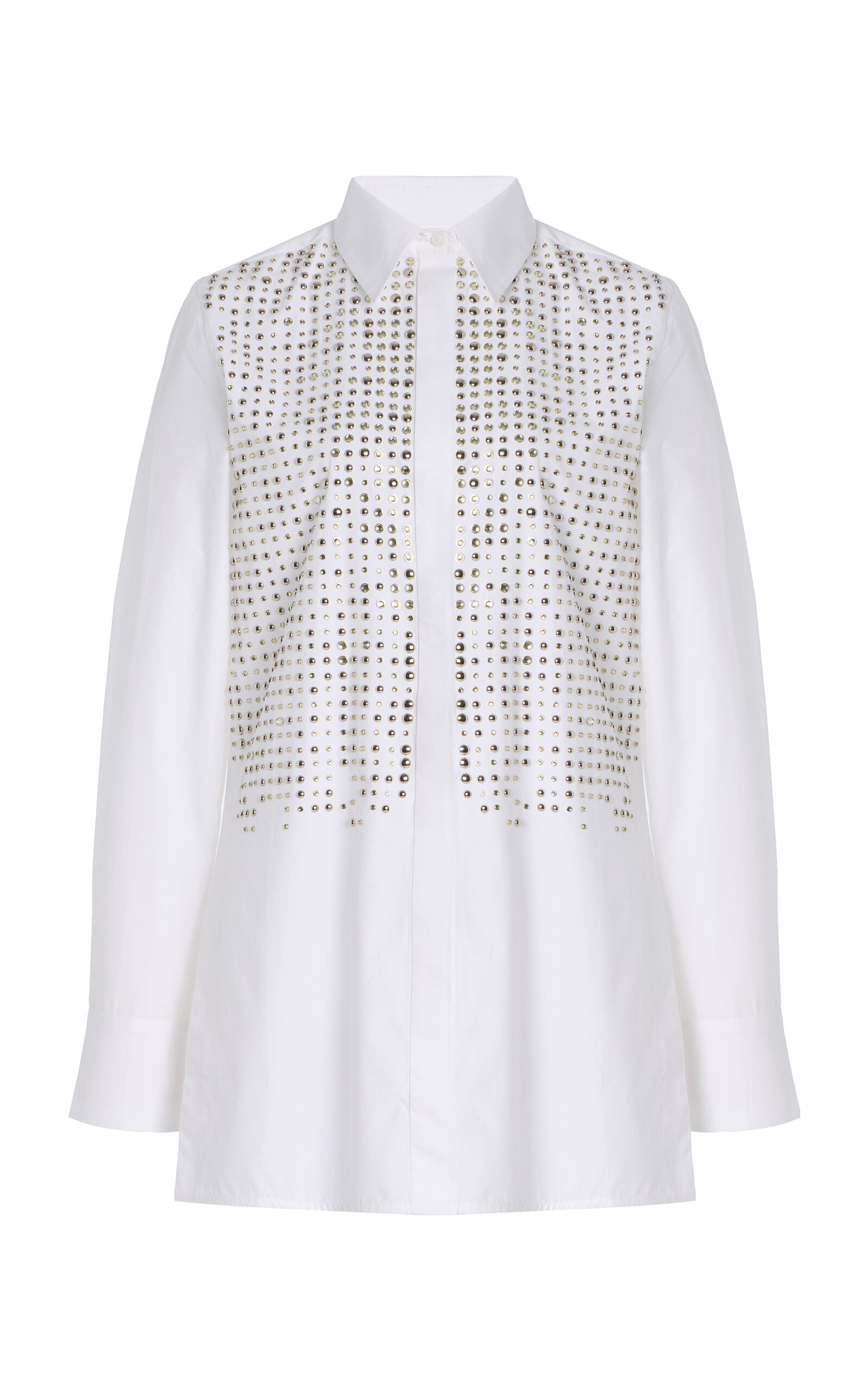 16Arlington Marly Embellished Cotton Shirt - White