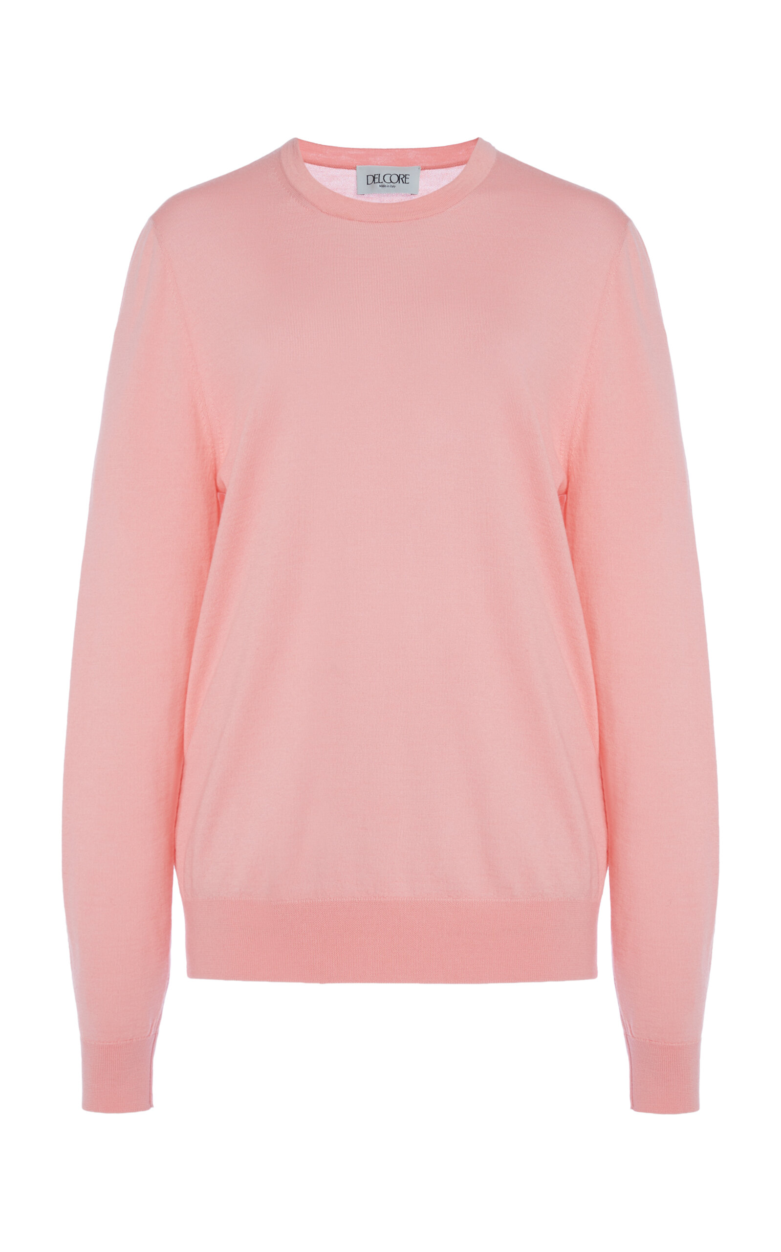 Del Core Slit-detailed Wool Sweater In Pink