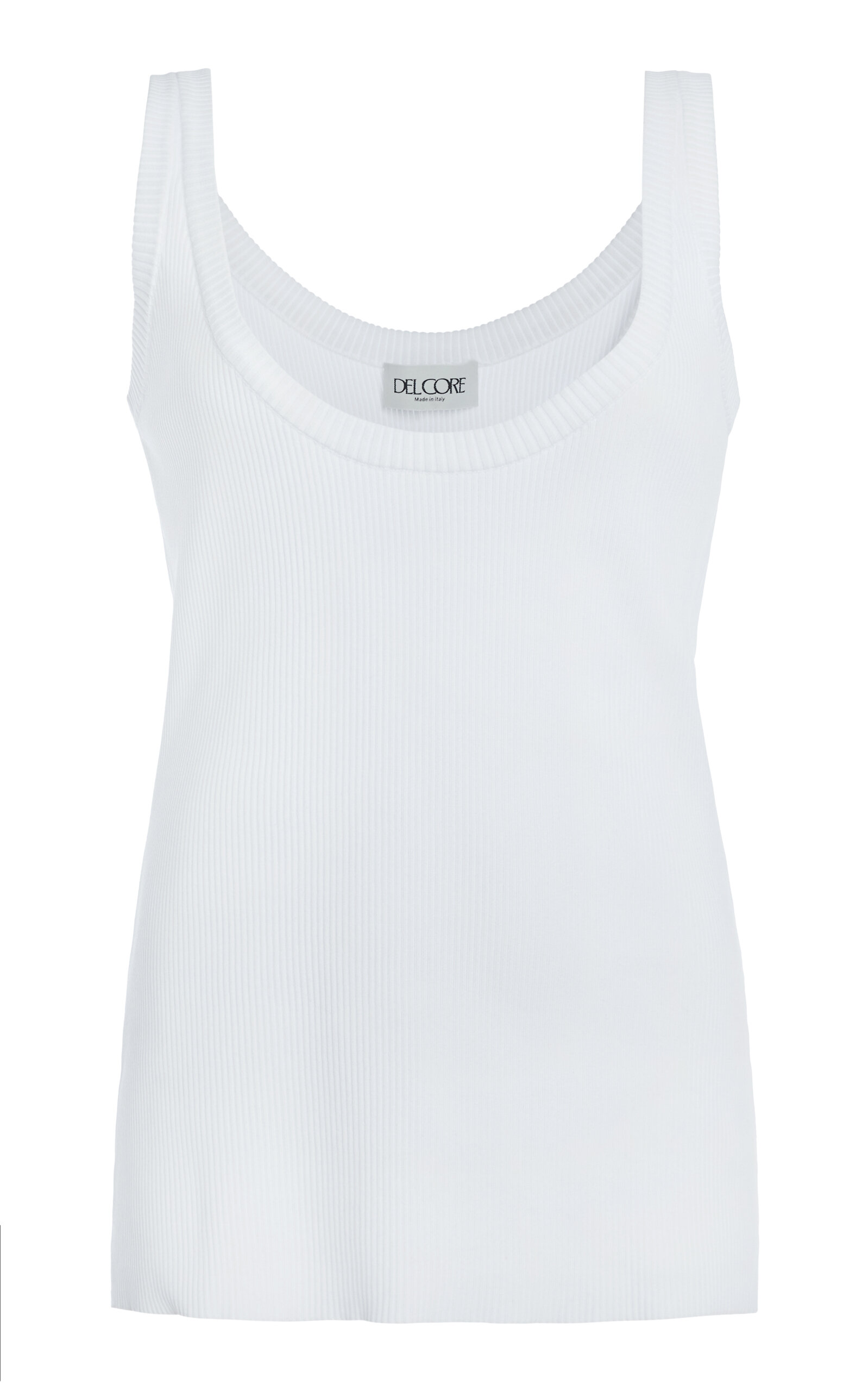 Del Core Knit Tank Top In White