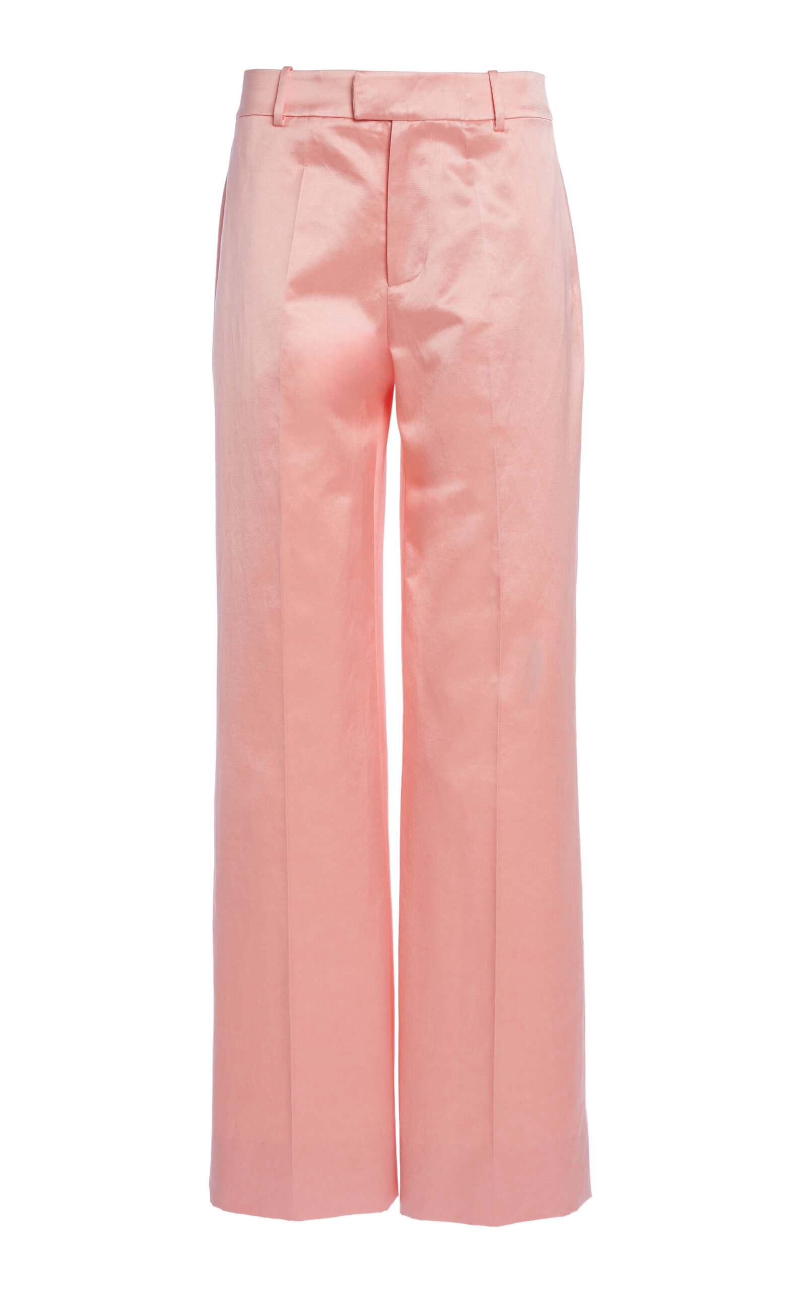 Del Core Low-rise Cotton-blend Wide-leg Pants In Pink